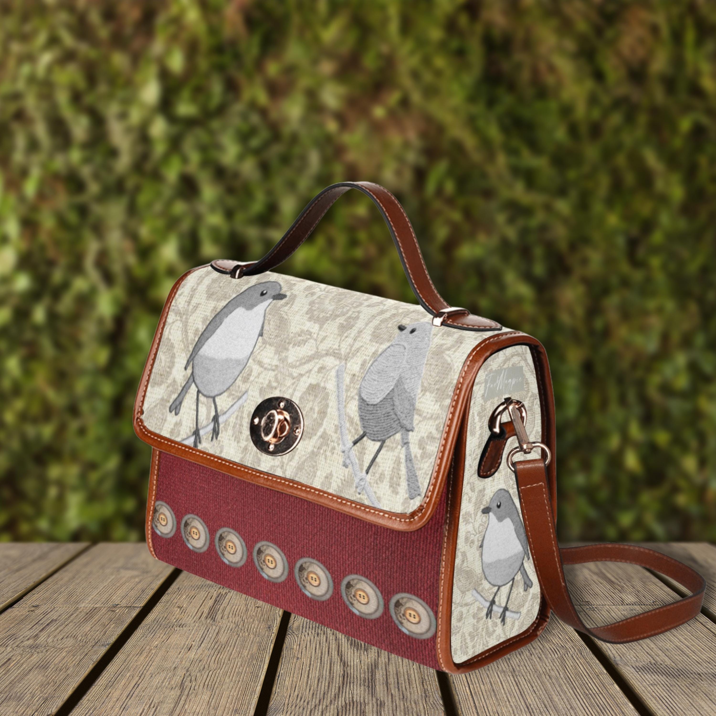 Birds & Buttons Satchel Bag