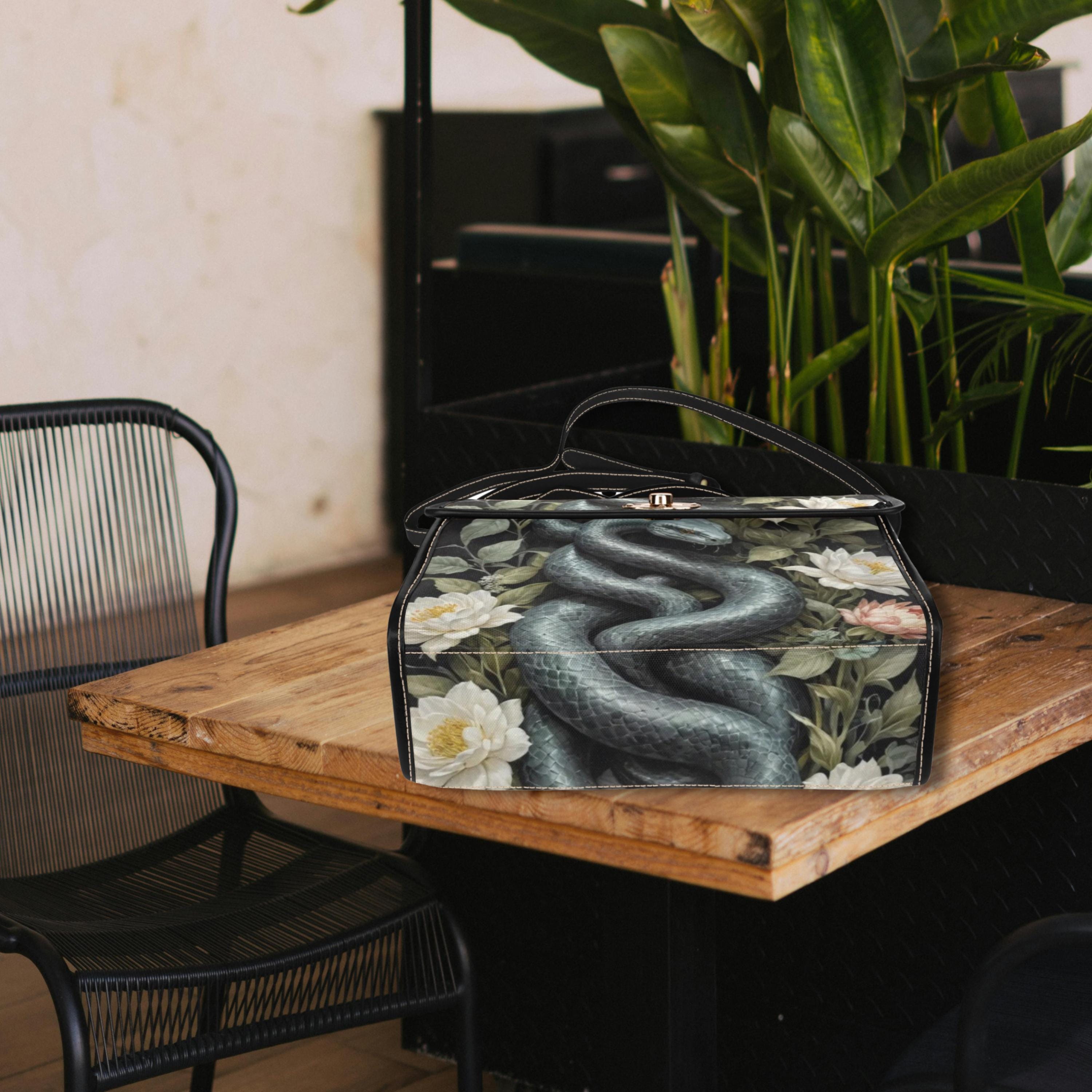 Snake Satchel Bag