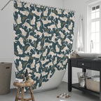 White Cats Shower Curtain