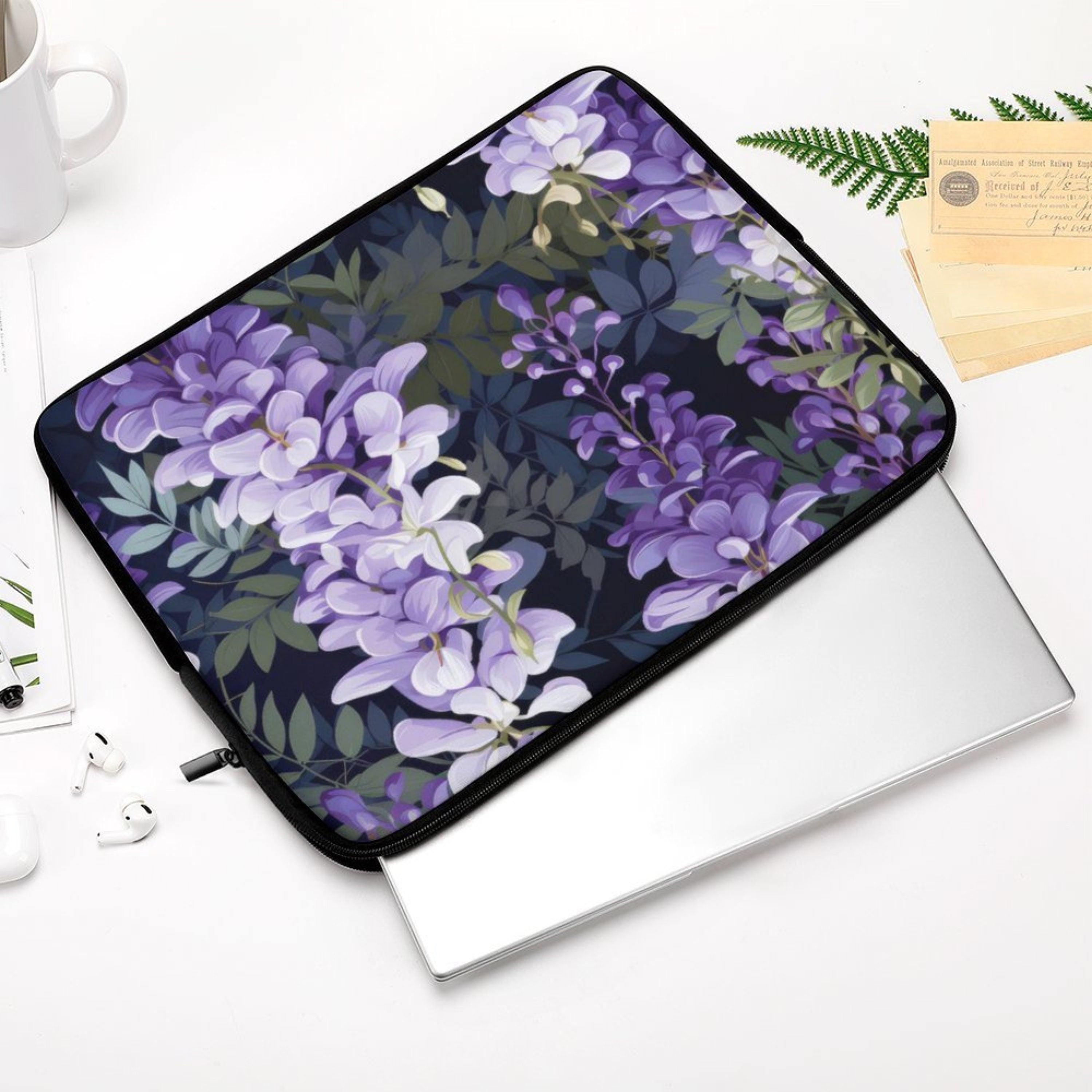 Purple Wisteria Laptop Sleeve