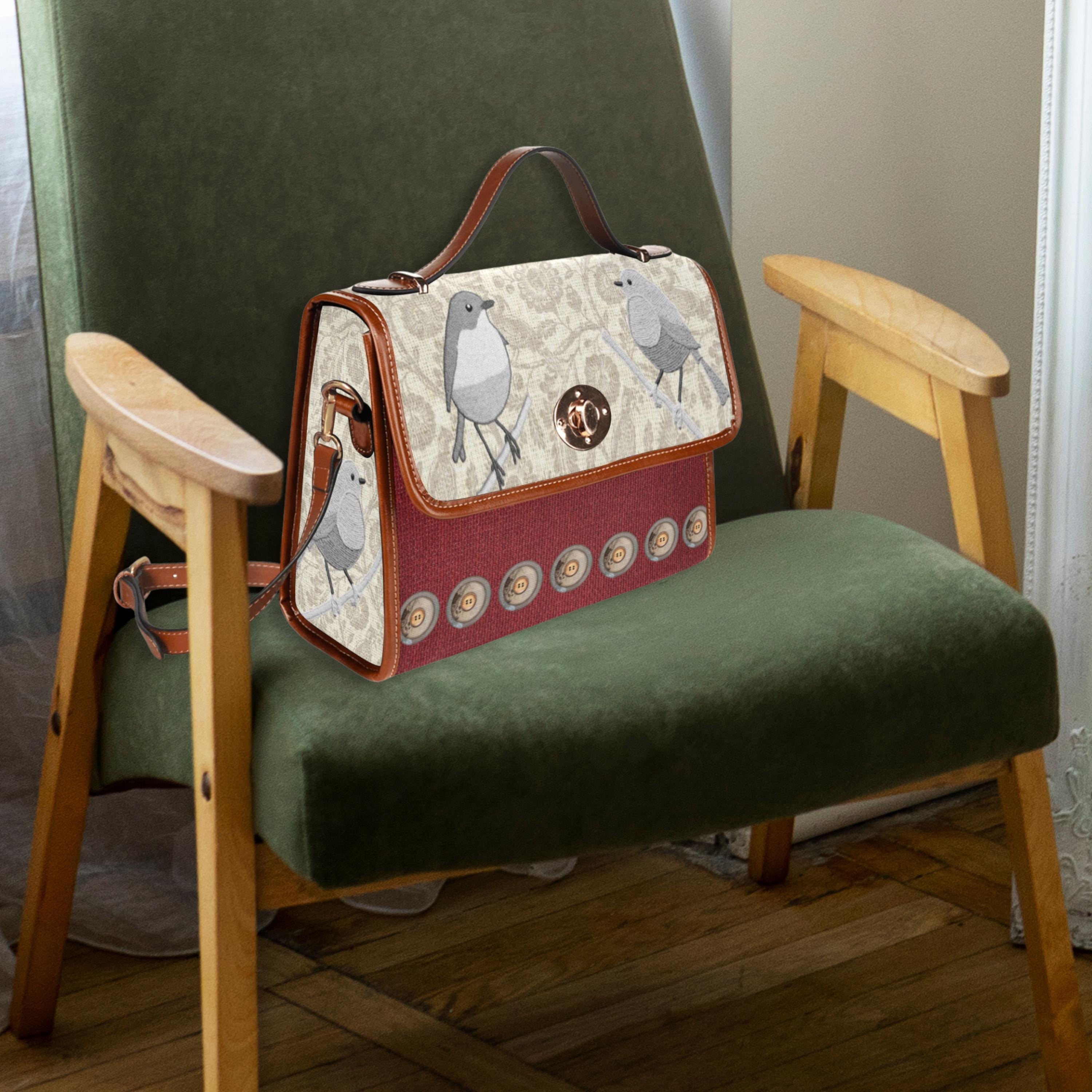 Birds & Buttons Satchel Bag