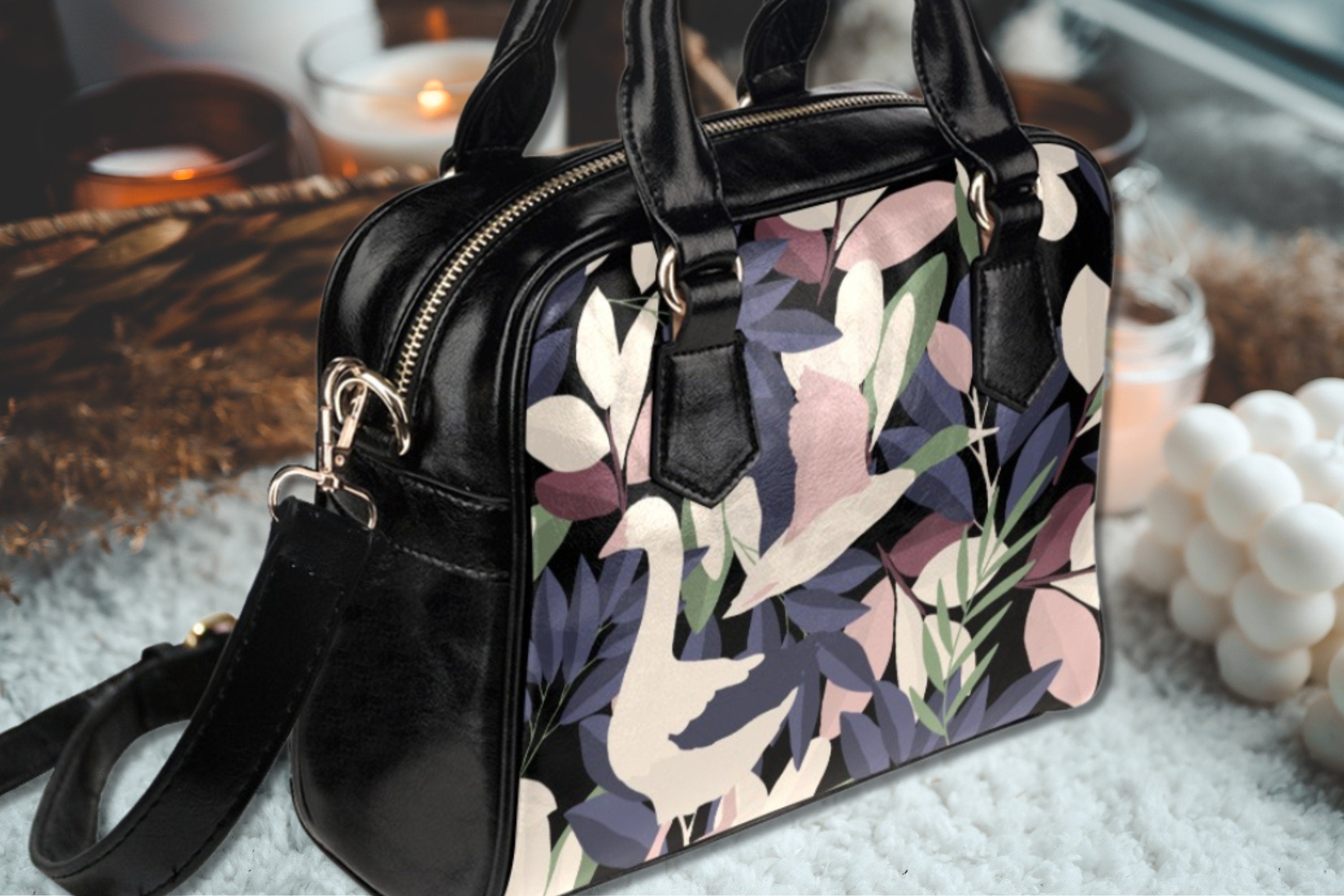 Oiseaux et Fleurs Bowler Bag