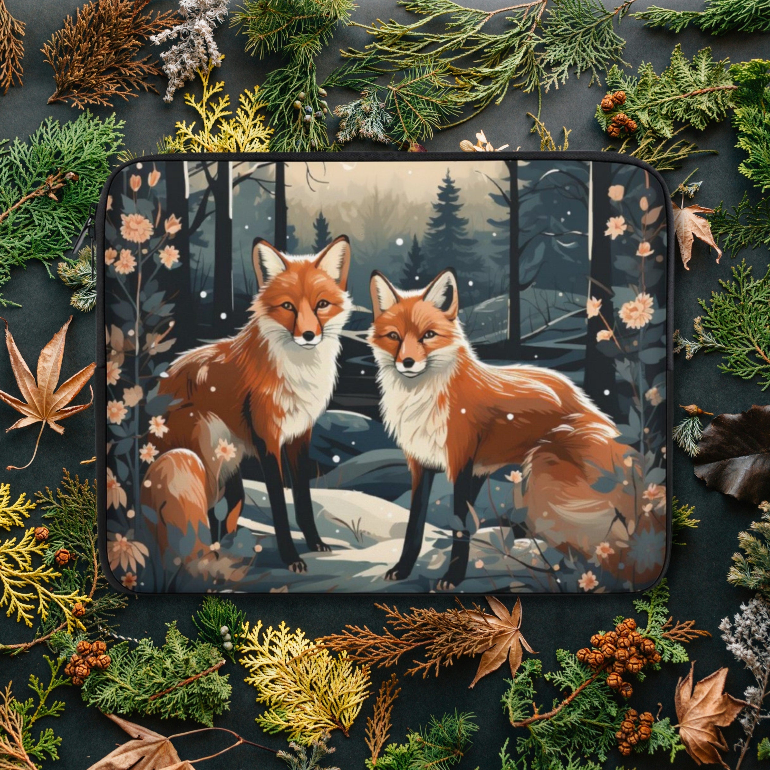 Under Fox Moon Laptop Sleeve