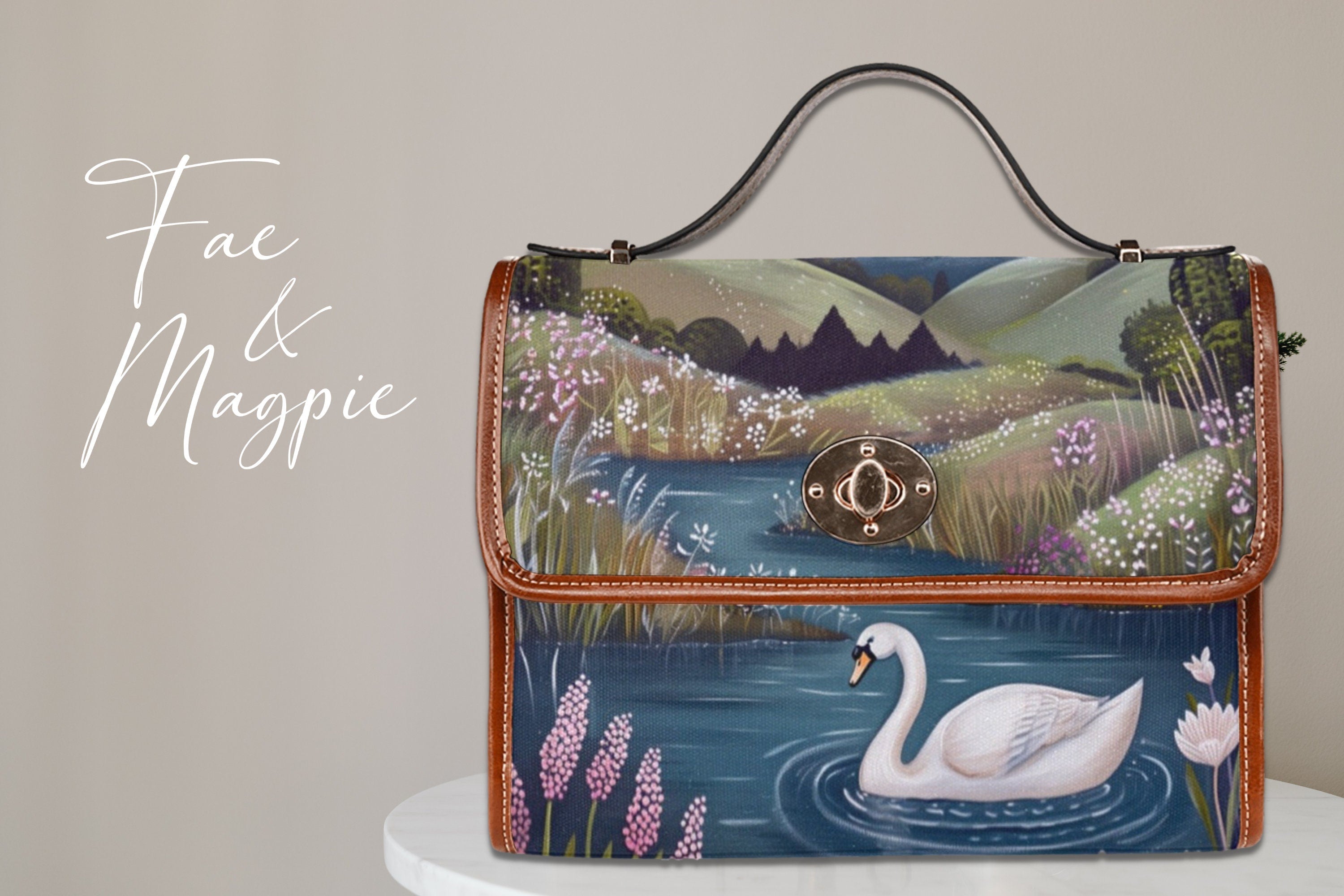 Swan Satchel Bag