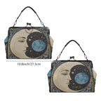 Blue Moon Vintage Fae & Magpie handbag featuring a structured design, top handle, and intricate detailing in vibrant blue.