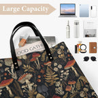 Mushrooms Faux Leather Tote Bag