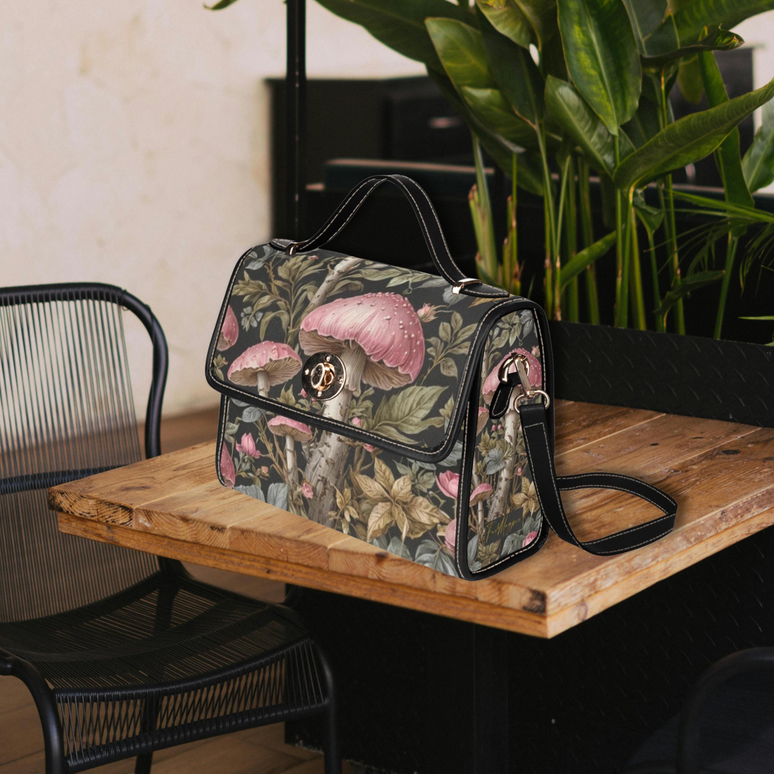 Pink Mushroom Satchel Bag