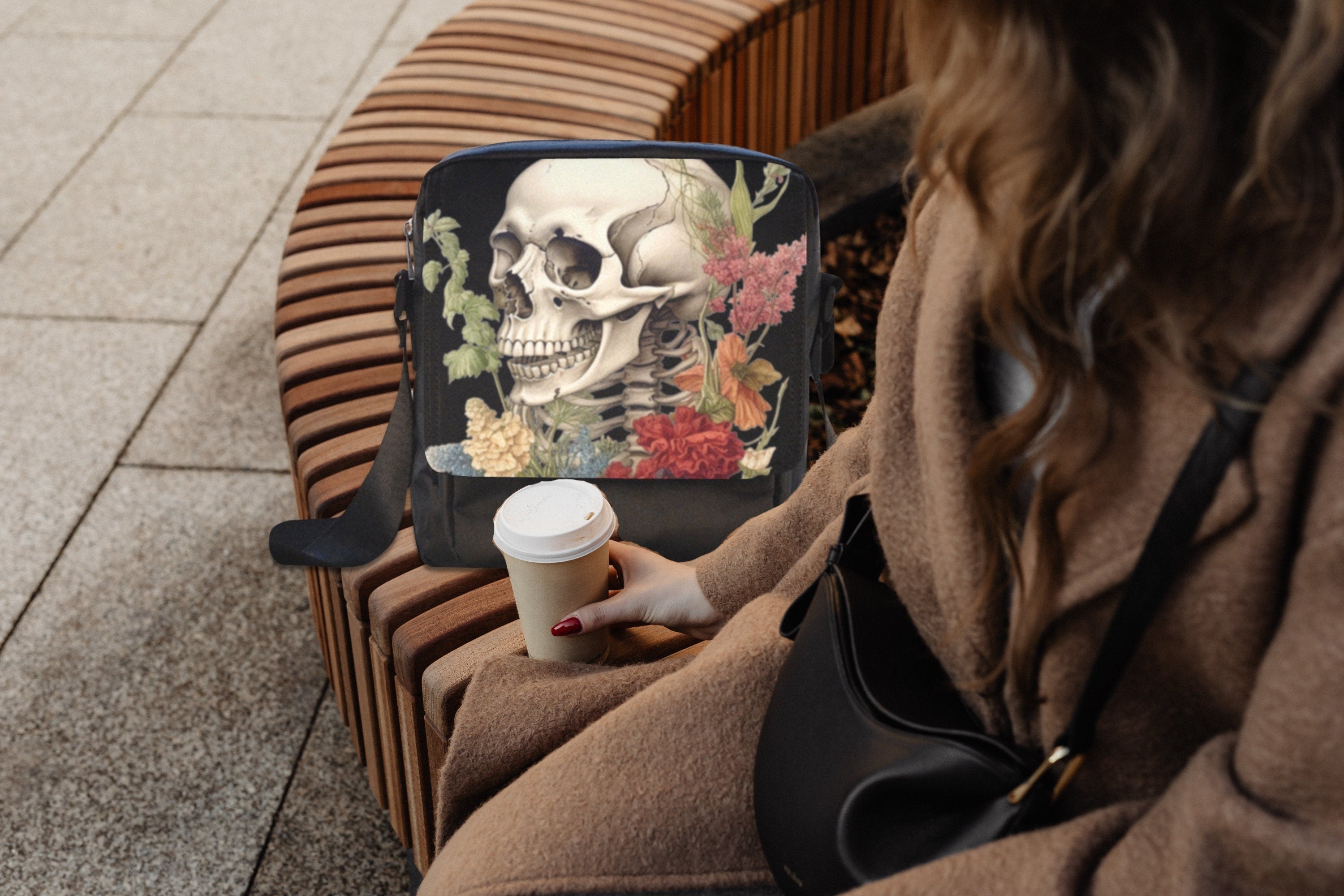 Skull Botany Flap Bag