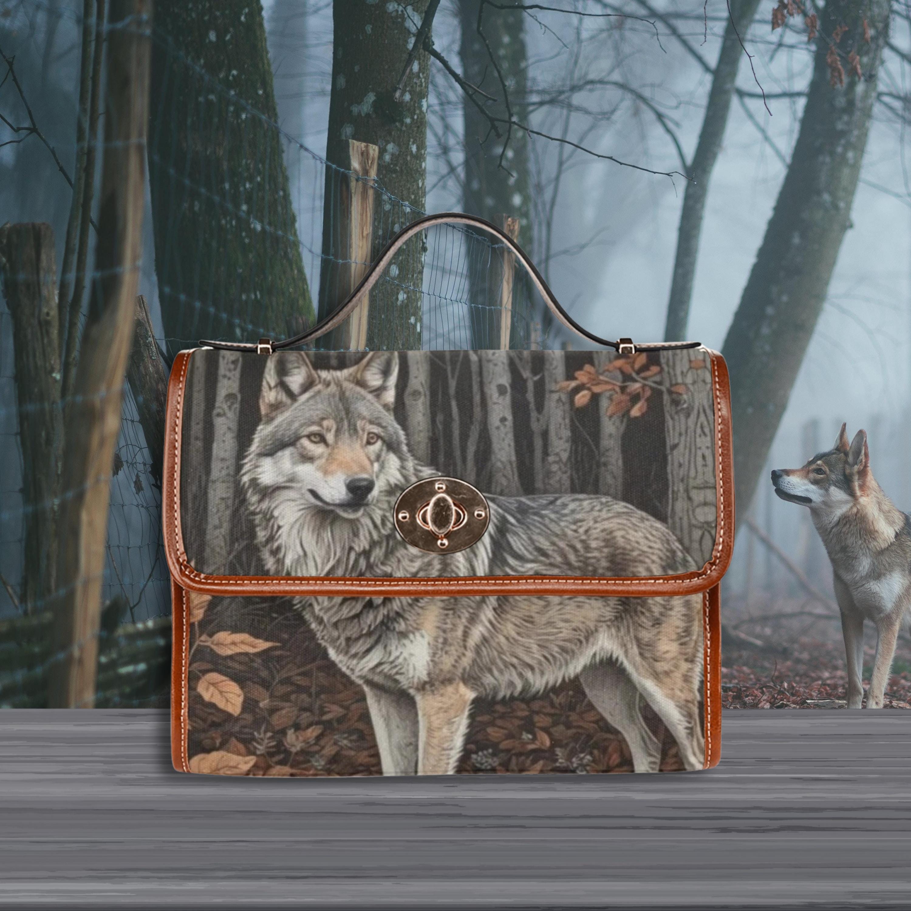 Grey Wolf Satchel Bag