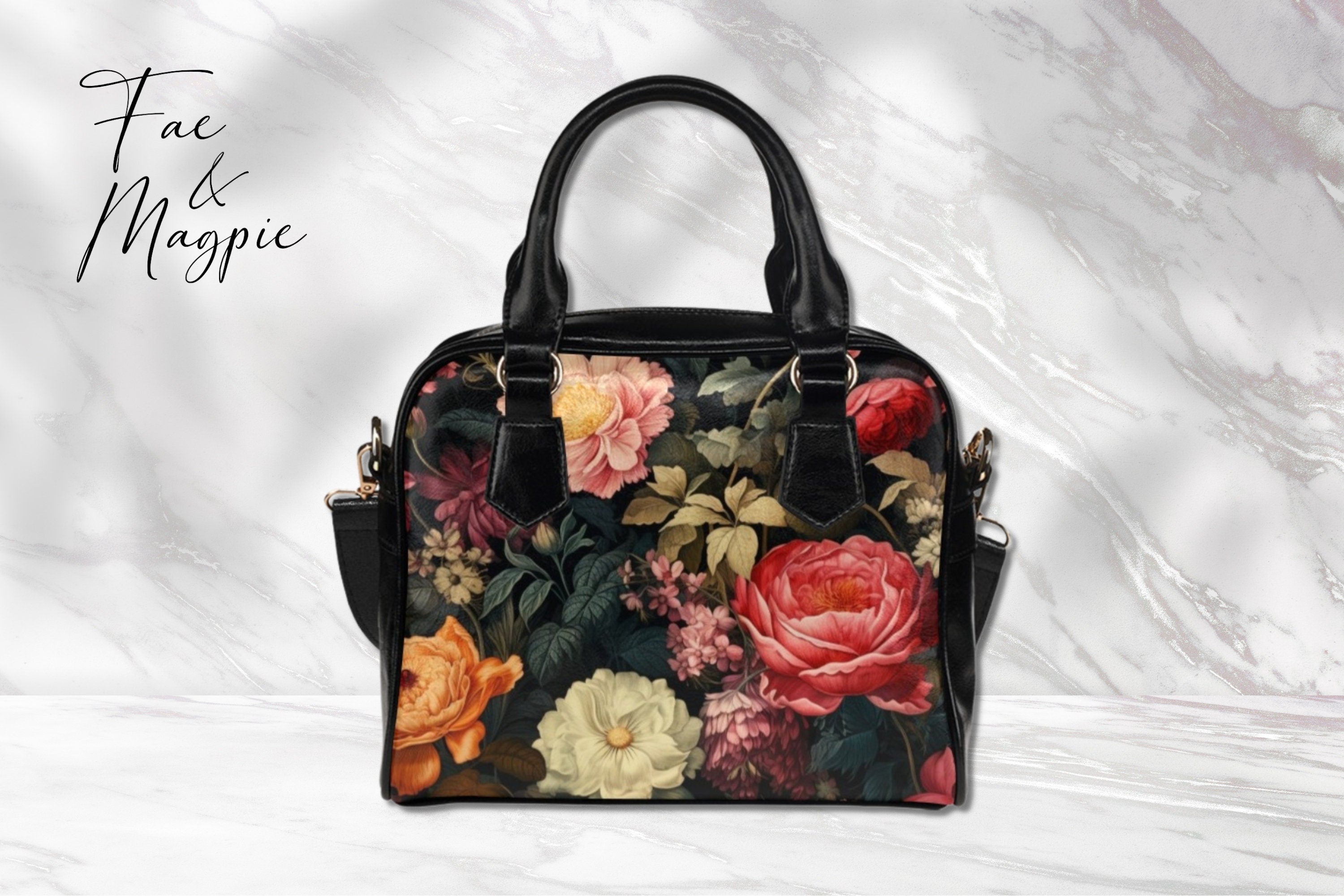 Botanical Floral Bowler Bag