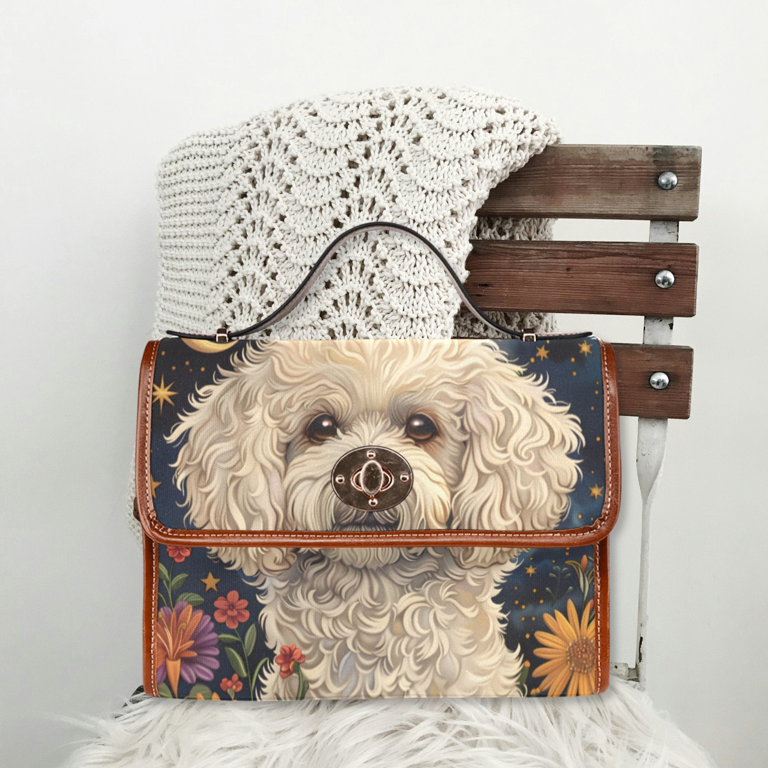 Bichon Frise Dog Satchel Bag