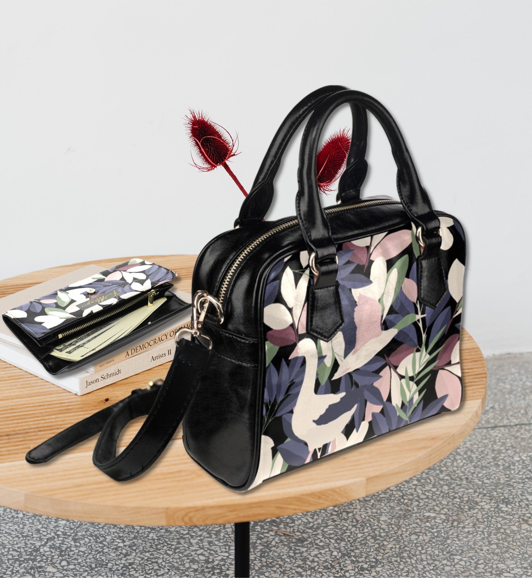Oiseaux et Fleurs Bowler Bag