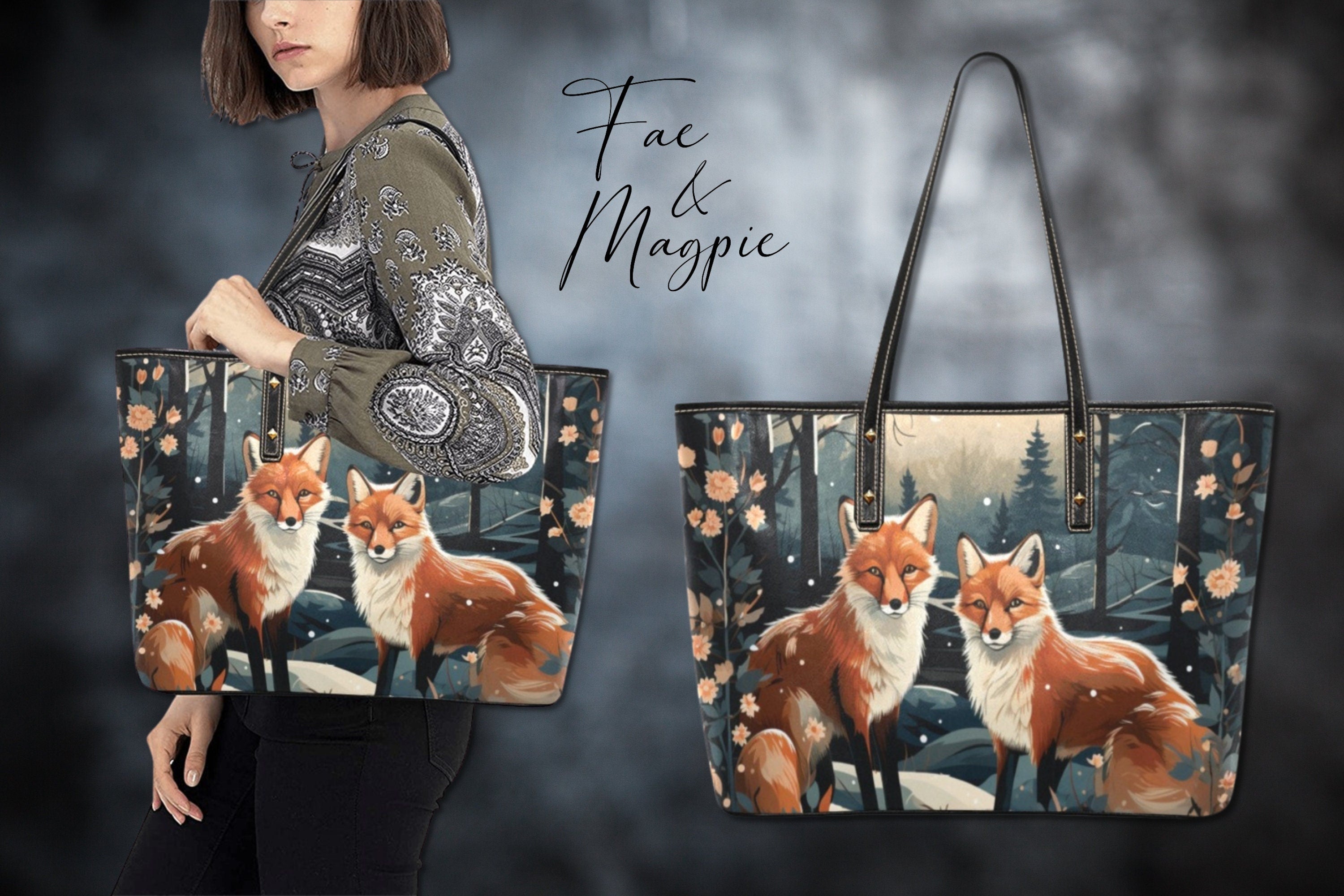 Under Fox Moon Shoulder Bag