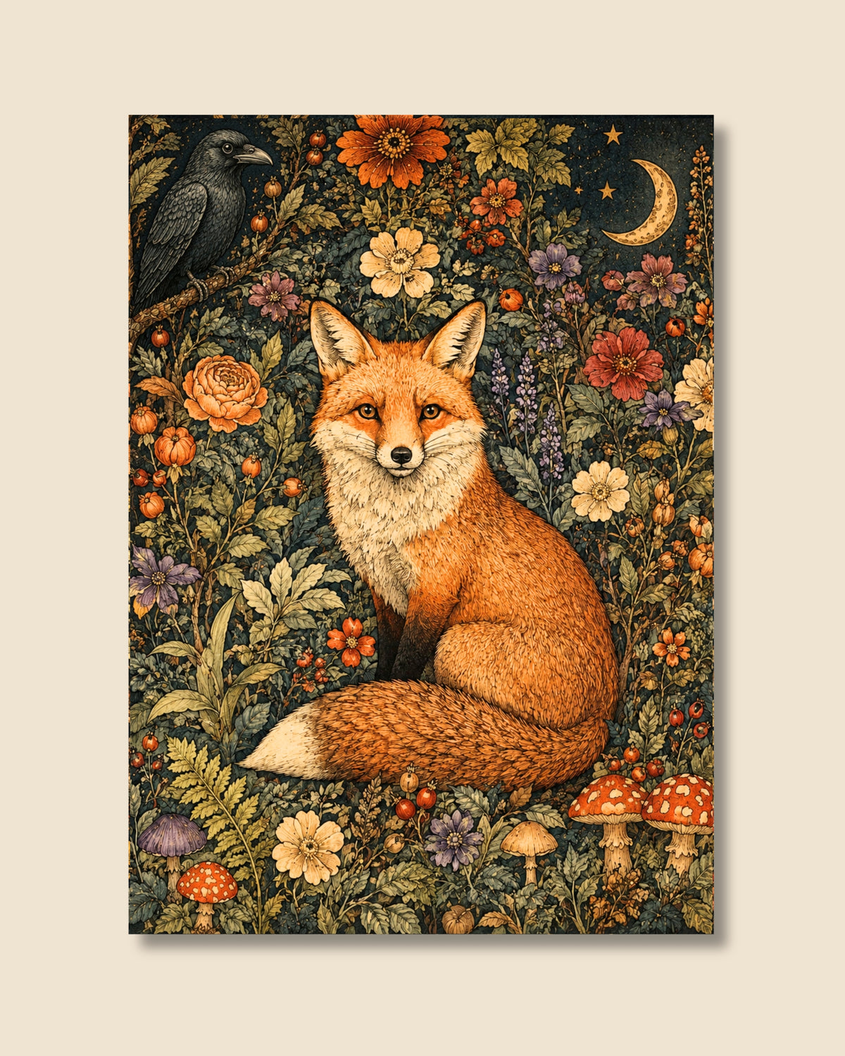 Fox and Crow Art Print