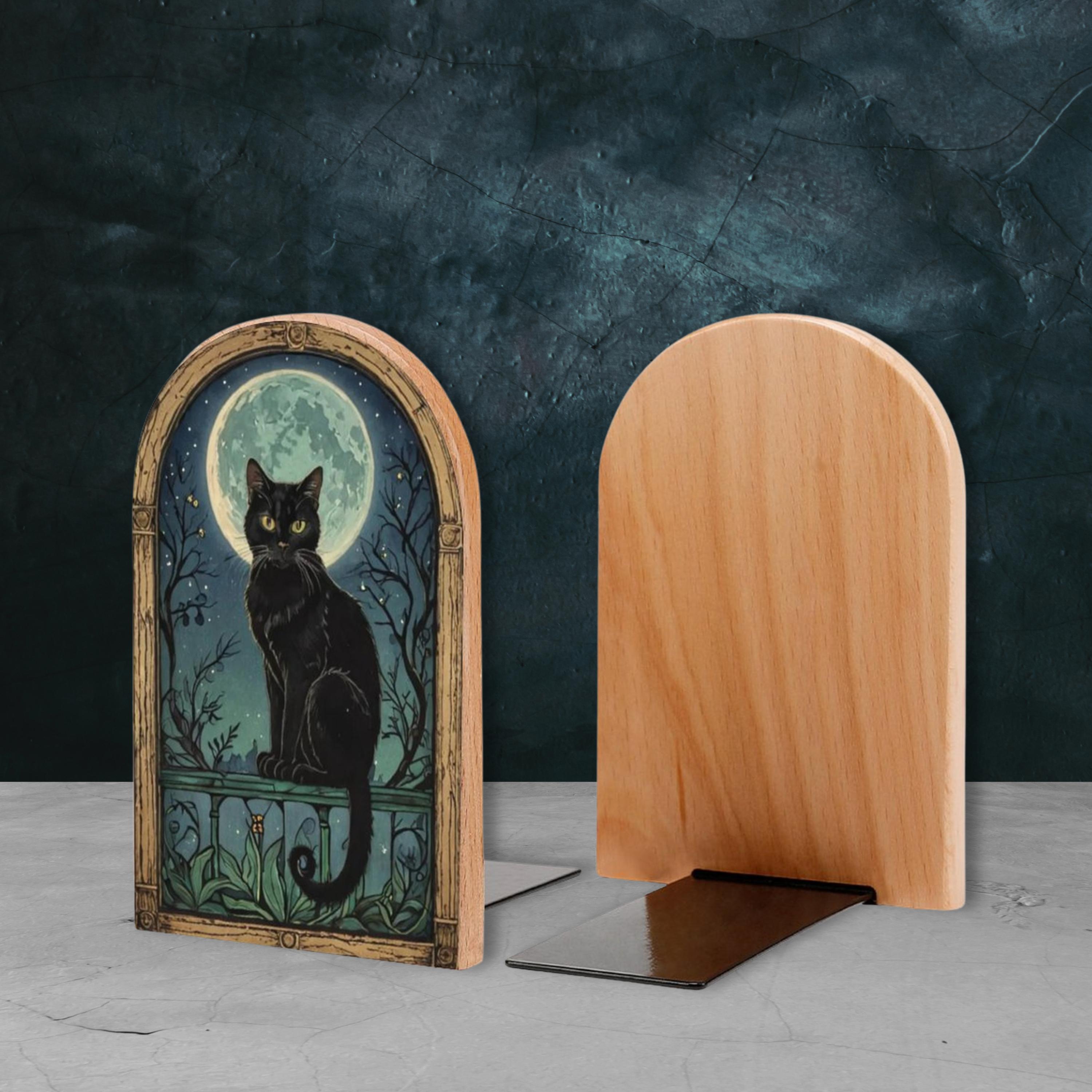 Moon Cat Bookends