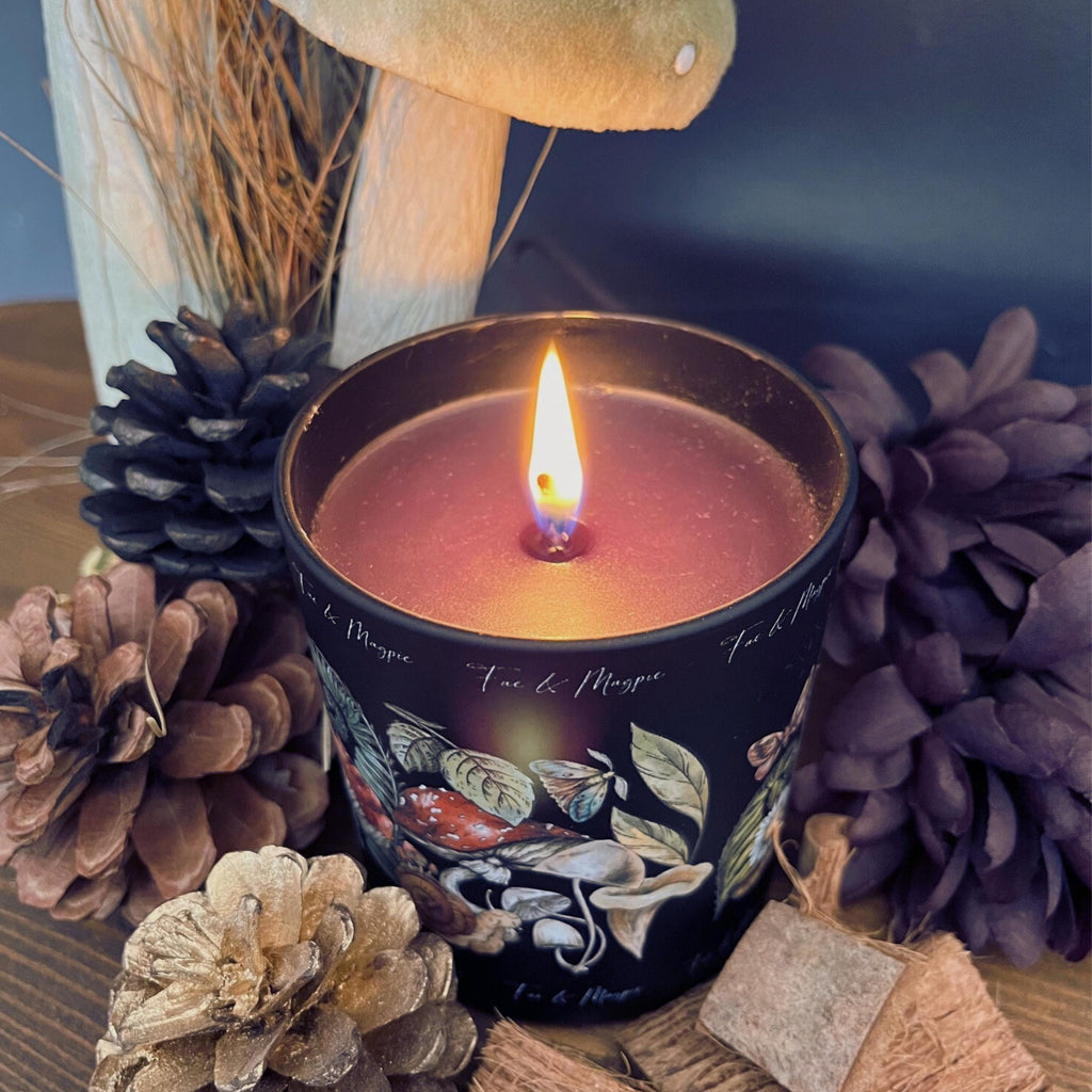 Forest Etched Glass Candle