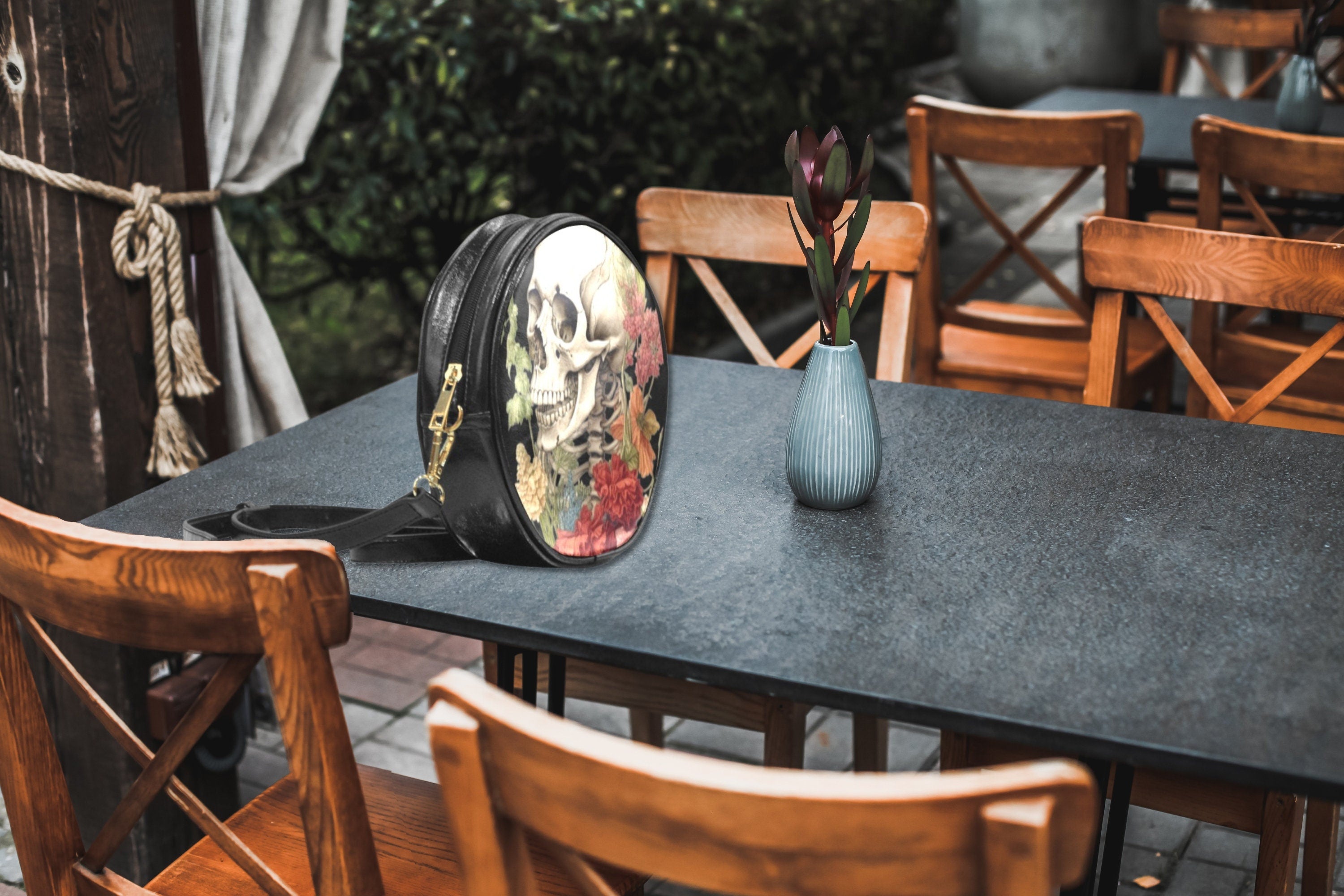 Skull Botany Drum Bag