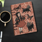 Girl and dog planner by Fae & Magpie featuring a colorful cover with a girl and her pet illustration on the front.