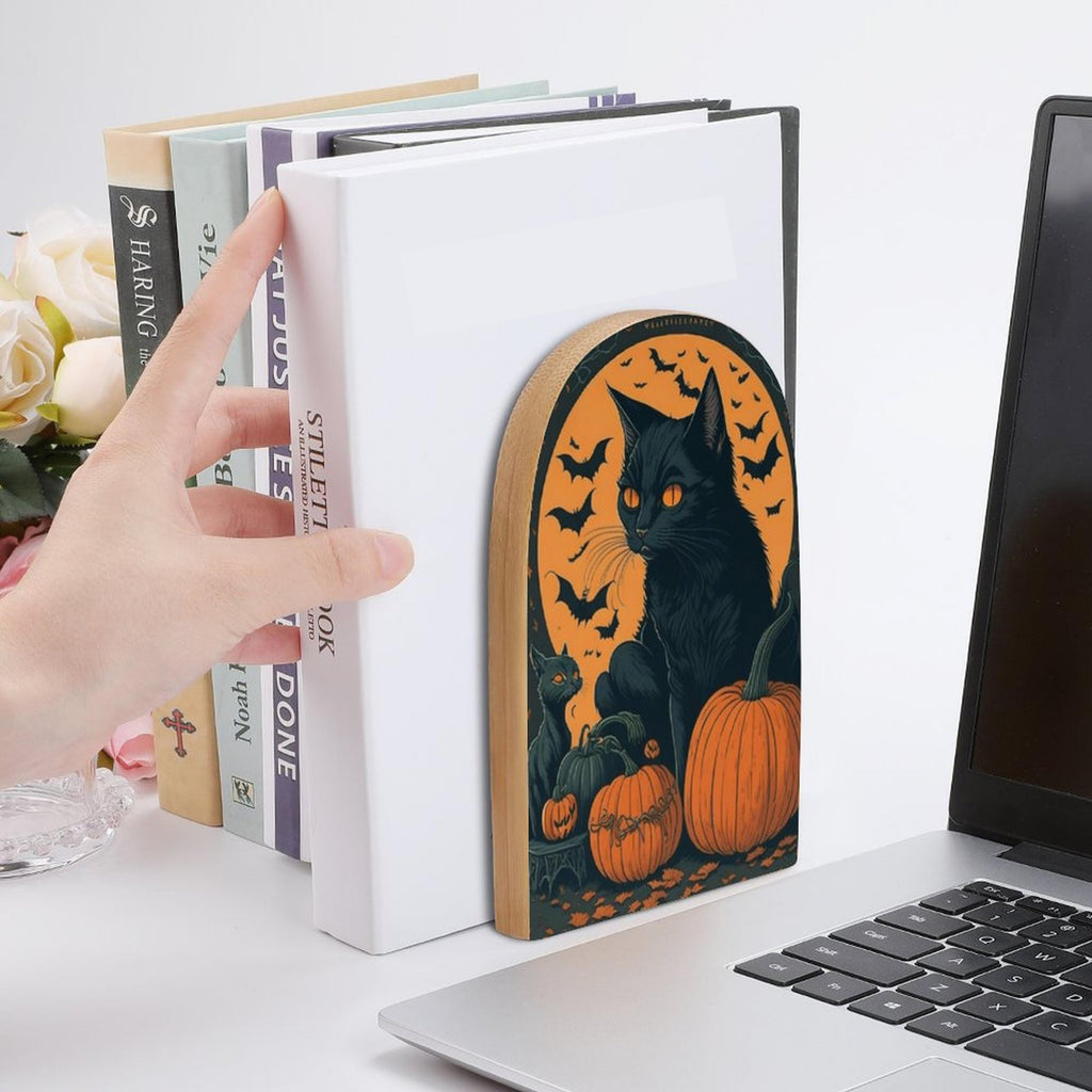 Halloween Cat Bookends