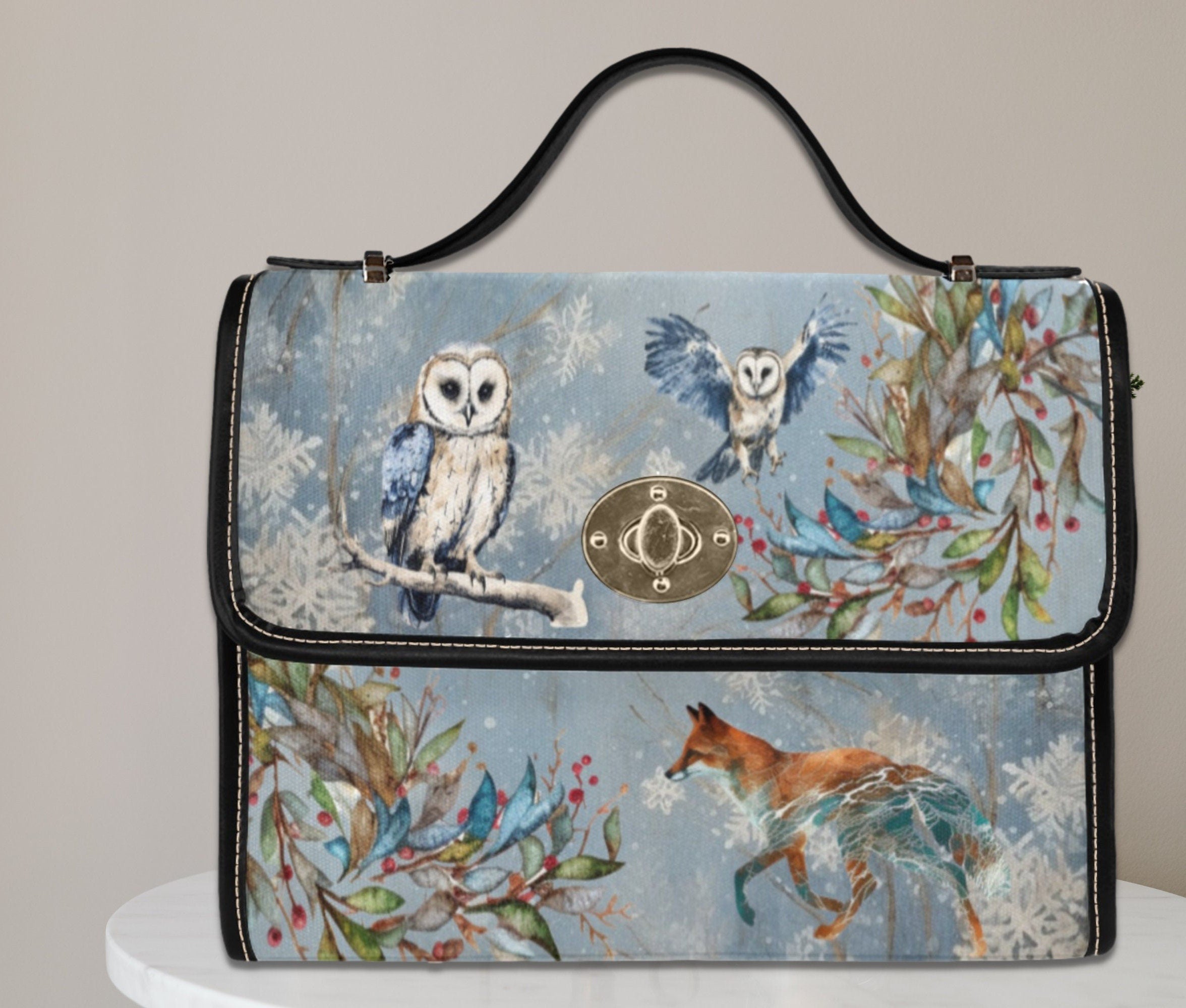 Winter Wood Satchel Bag