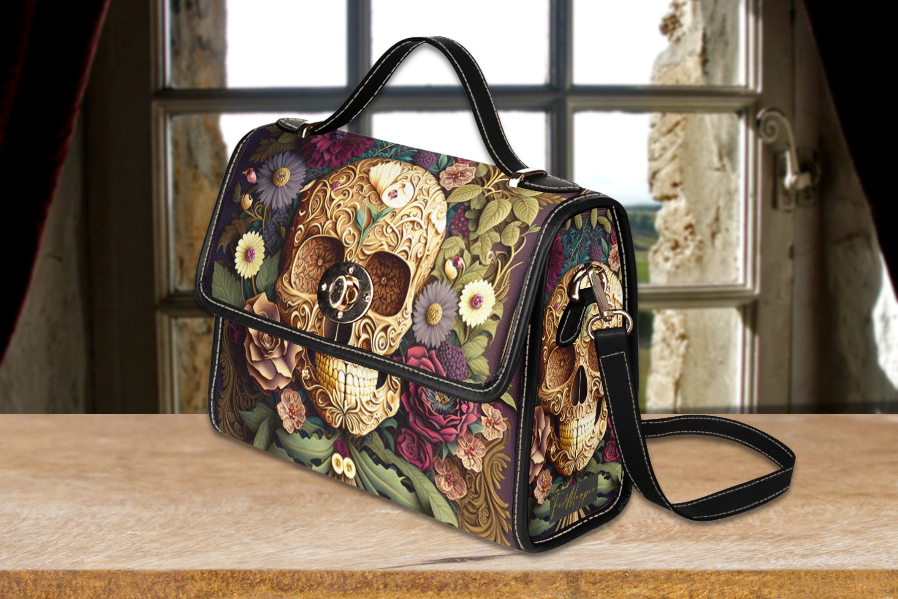 Baroque Skull Satchel Bag