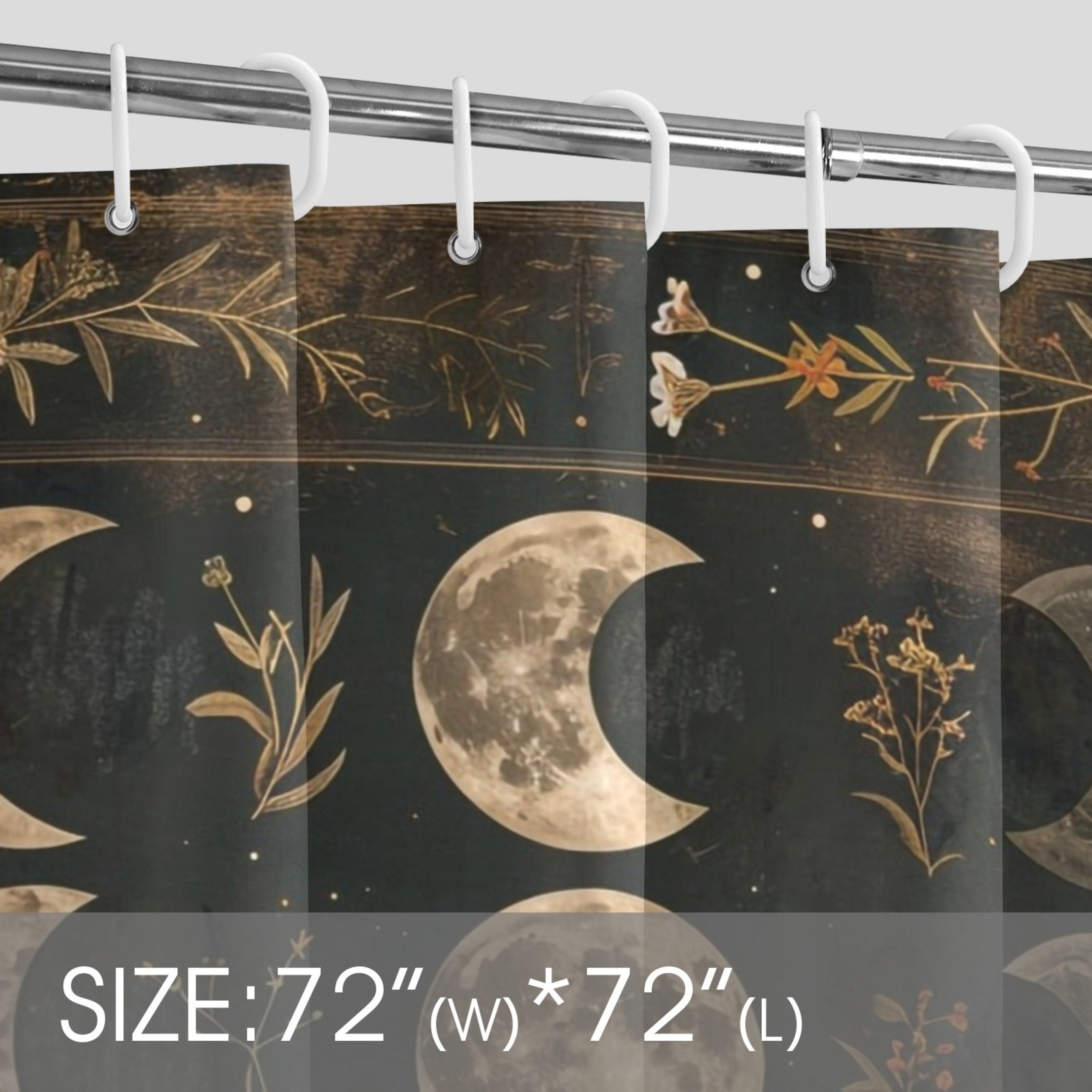 Moon Phase Shower Curtain