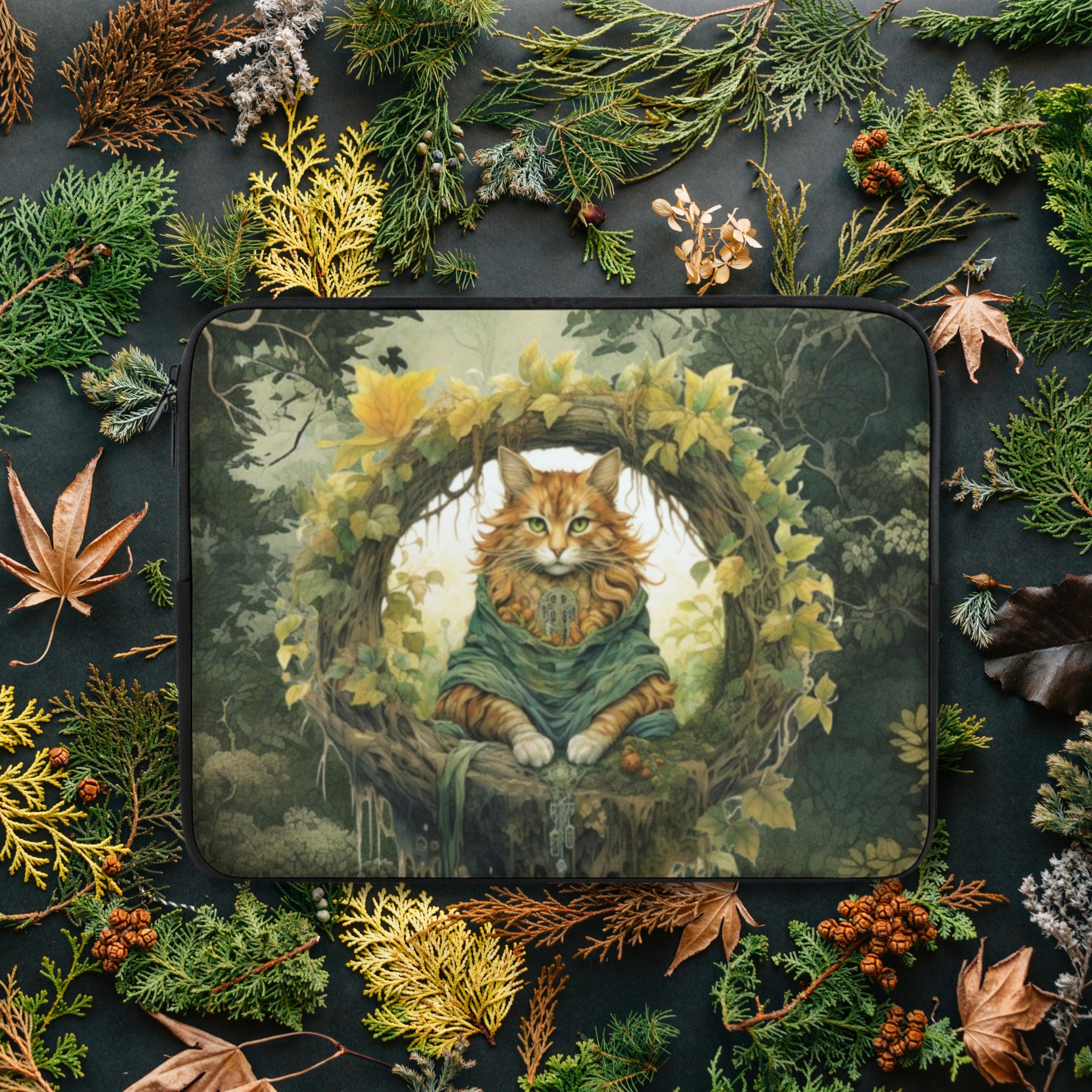 Forest Cat Laptop Sleeve