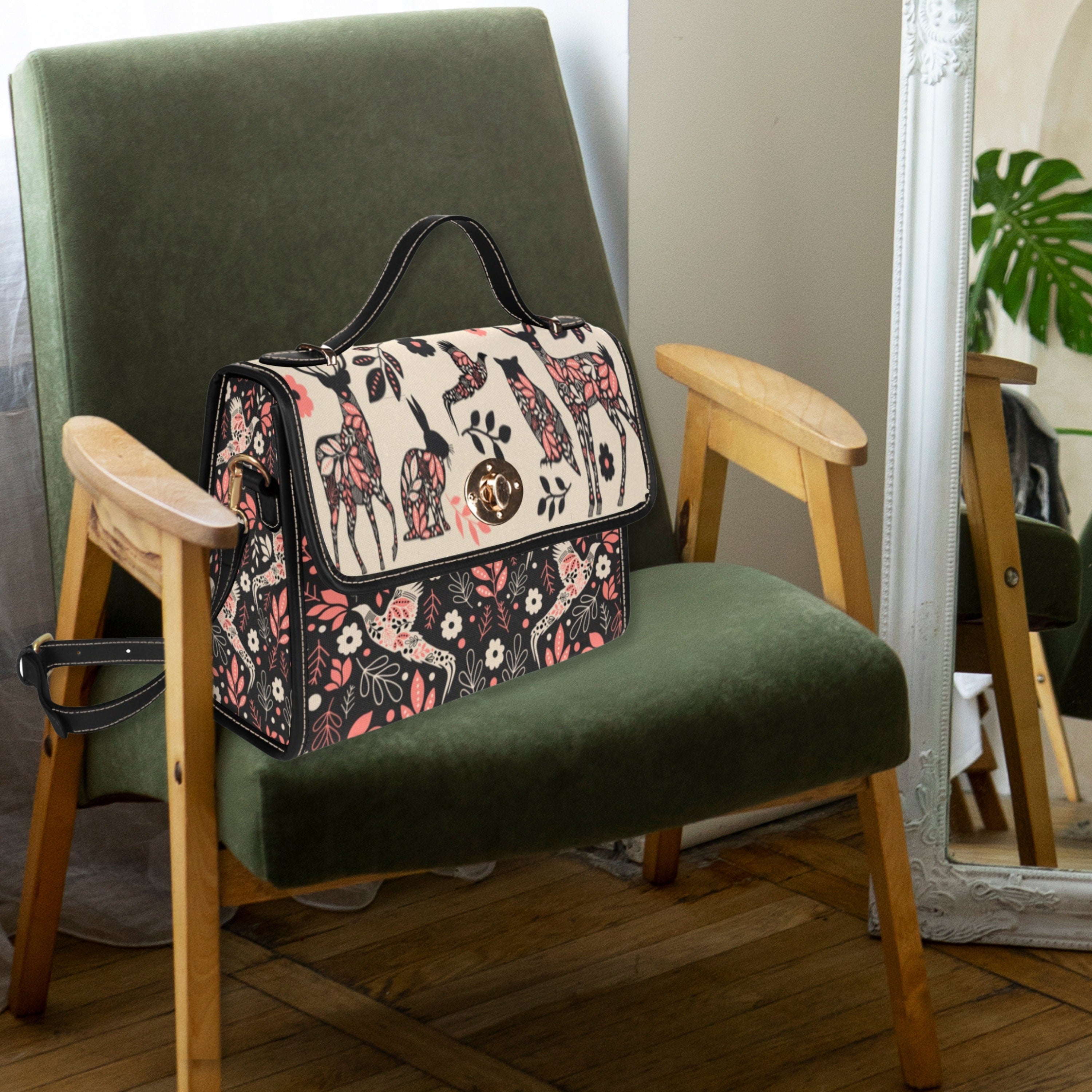 Folk Animal Satchel Bag