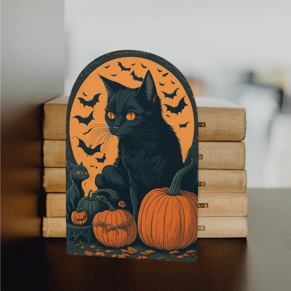 Halloween Cat Bookends