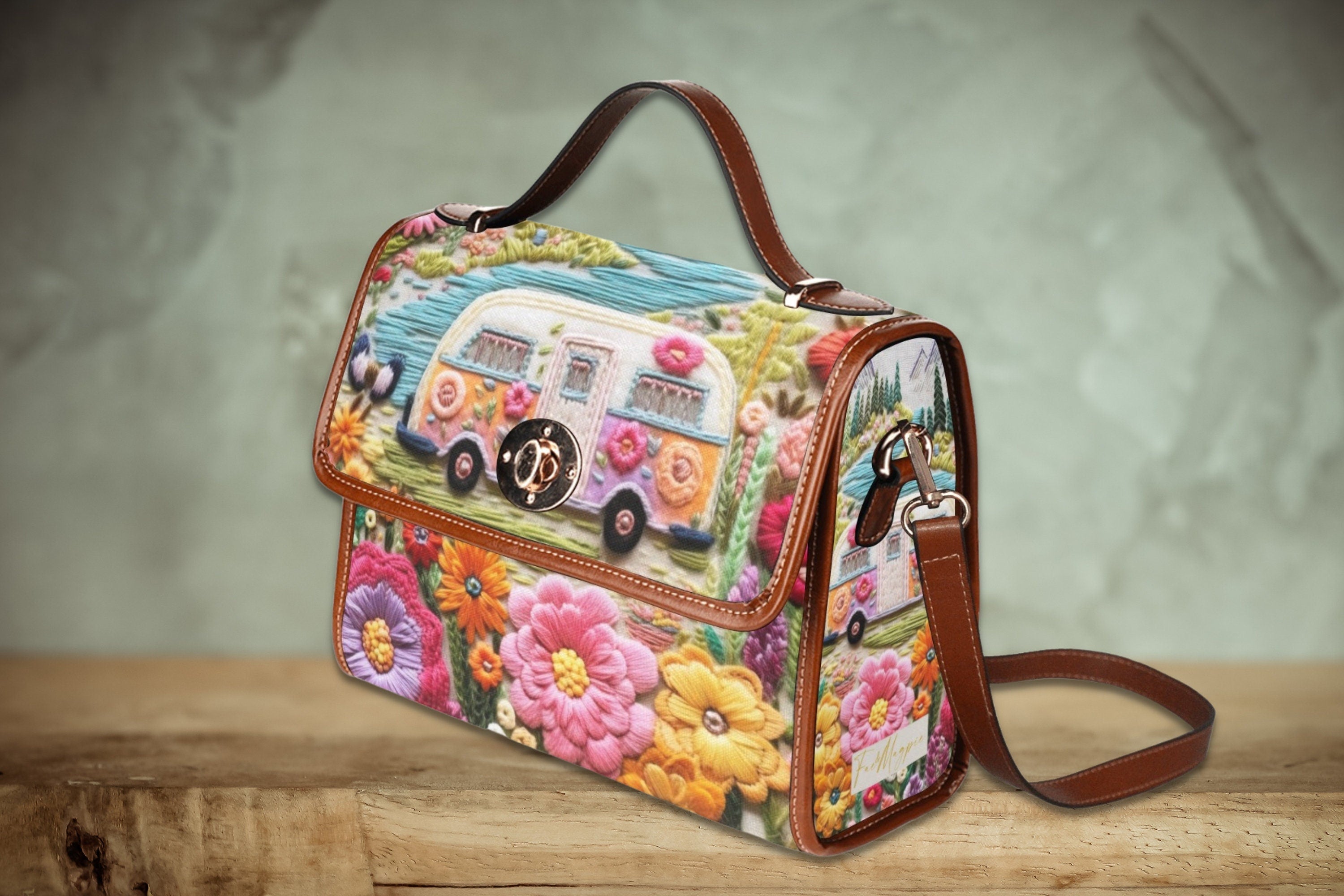 Retro Camper Satchel Bag