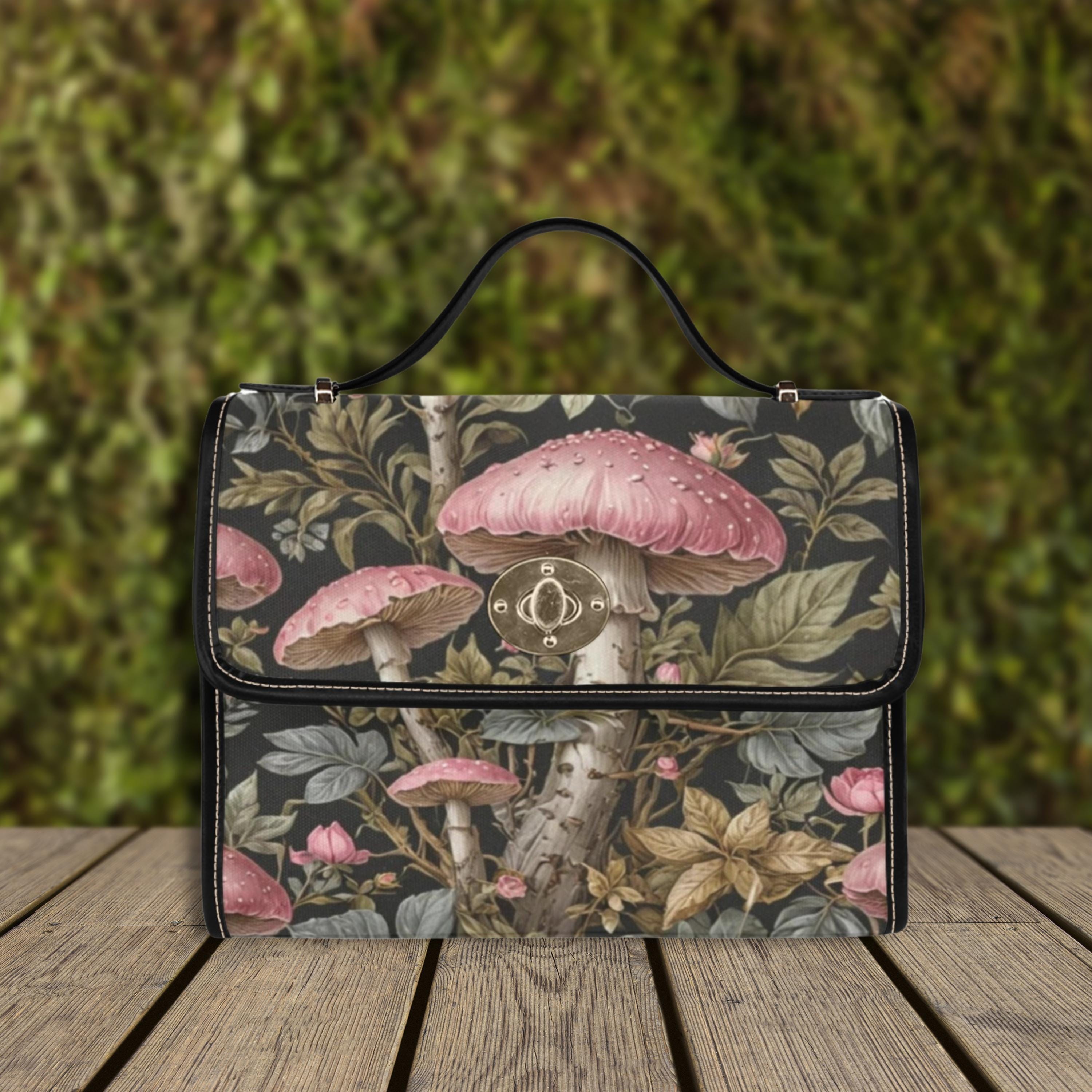 Pink Mushroom Satchel Bag