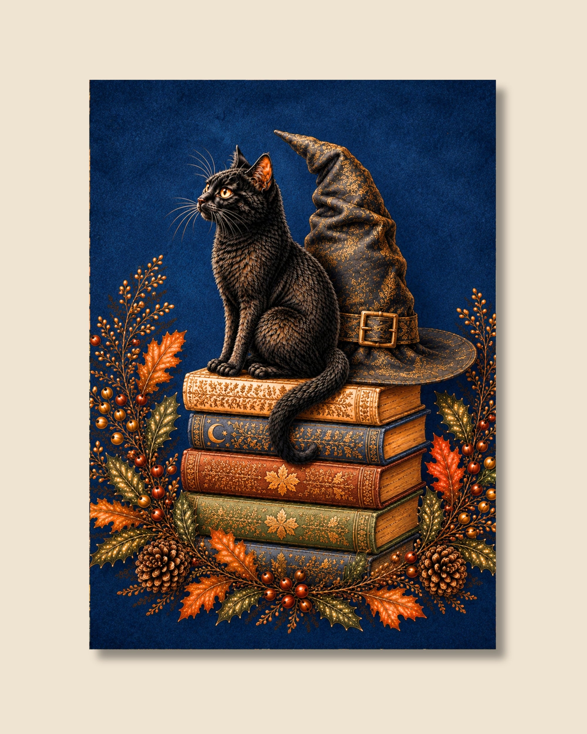Witches Cat Art Print