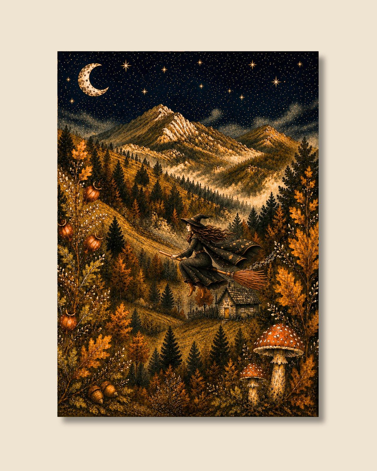Flying Witch Art Print
