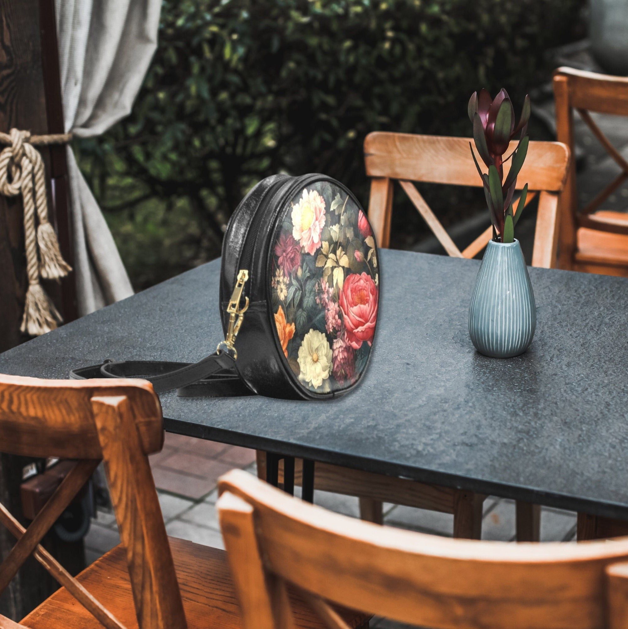 Botanical Flower Drum Bag