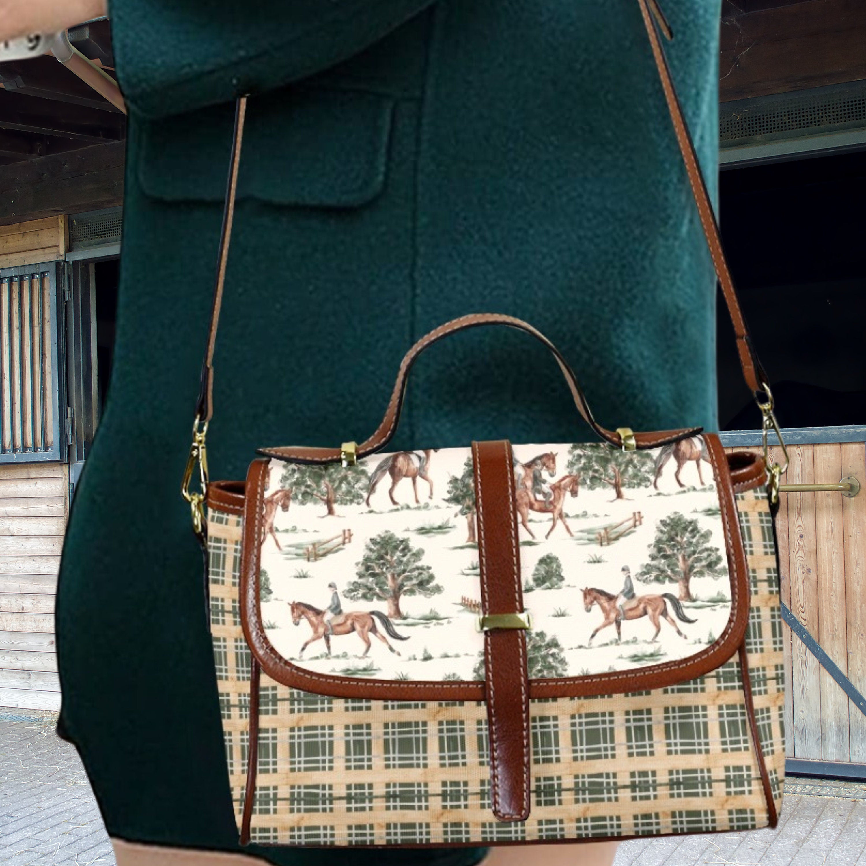 Equestrian Horses Satchel Bag