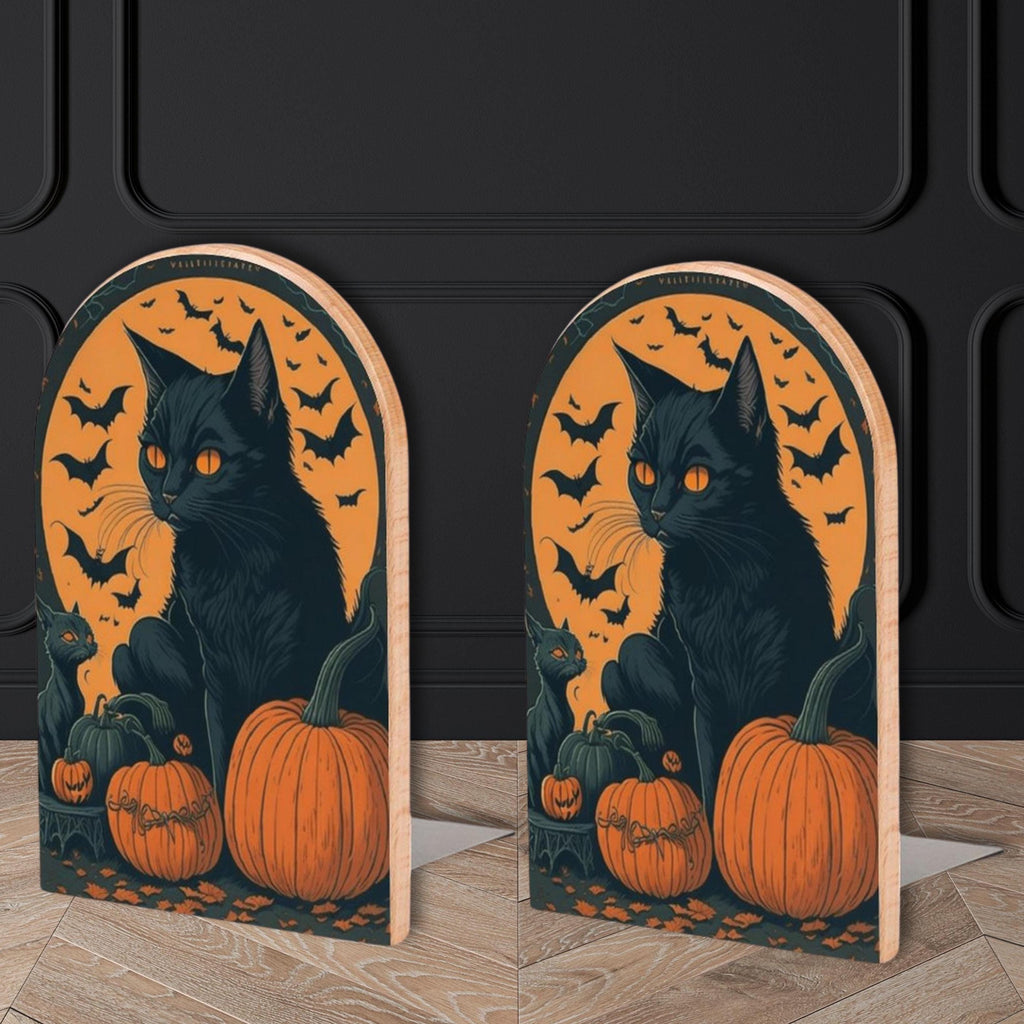 Halloween Cat Bookends