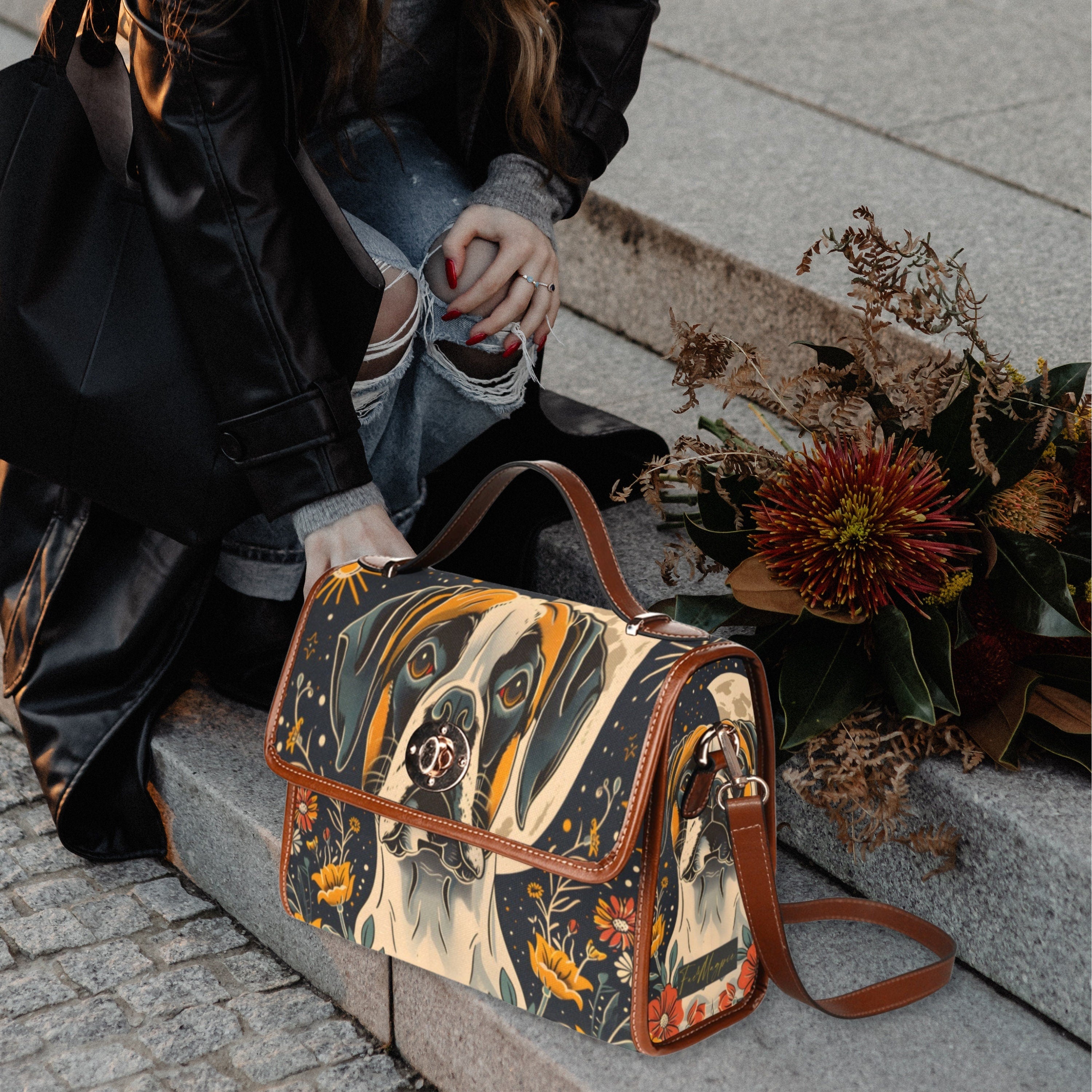 Boxer Dog Satchel Bag