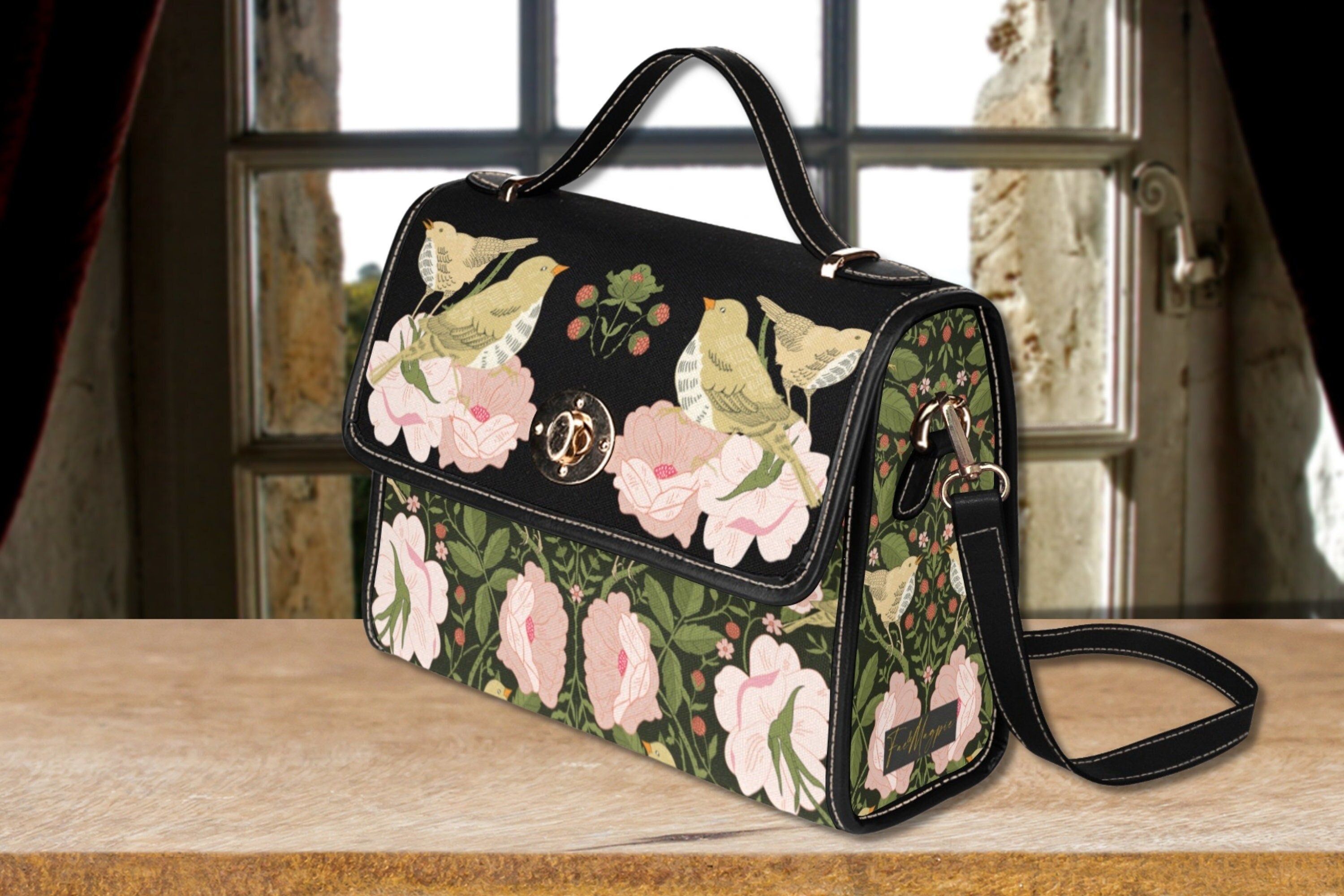 Birds & Flowers Satchel Bag