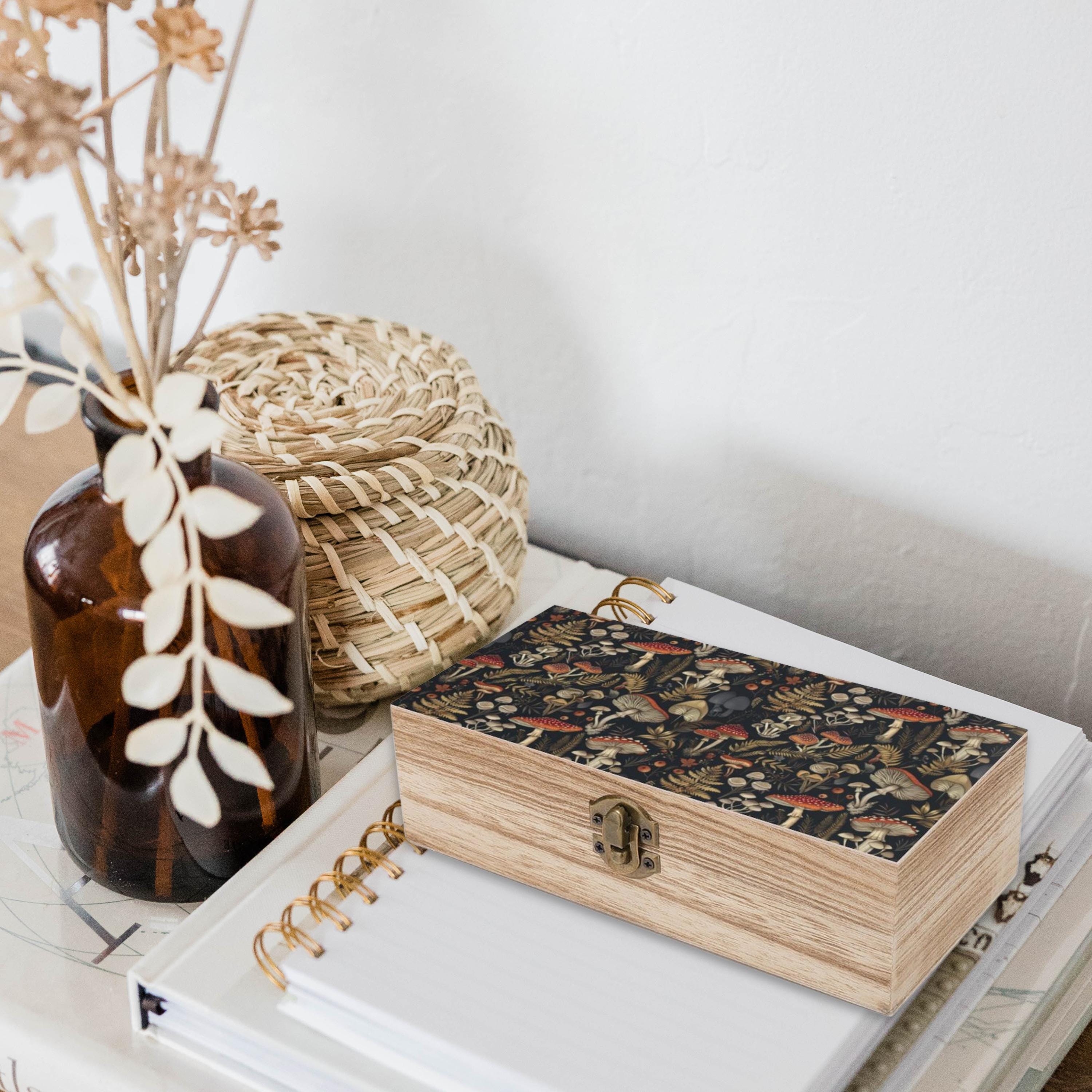 Mushrooms Wooden Box