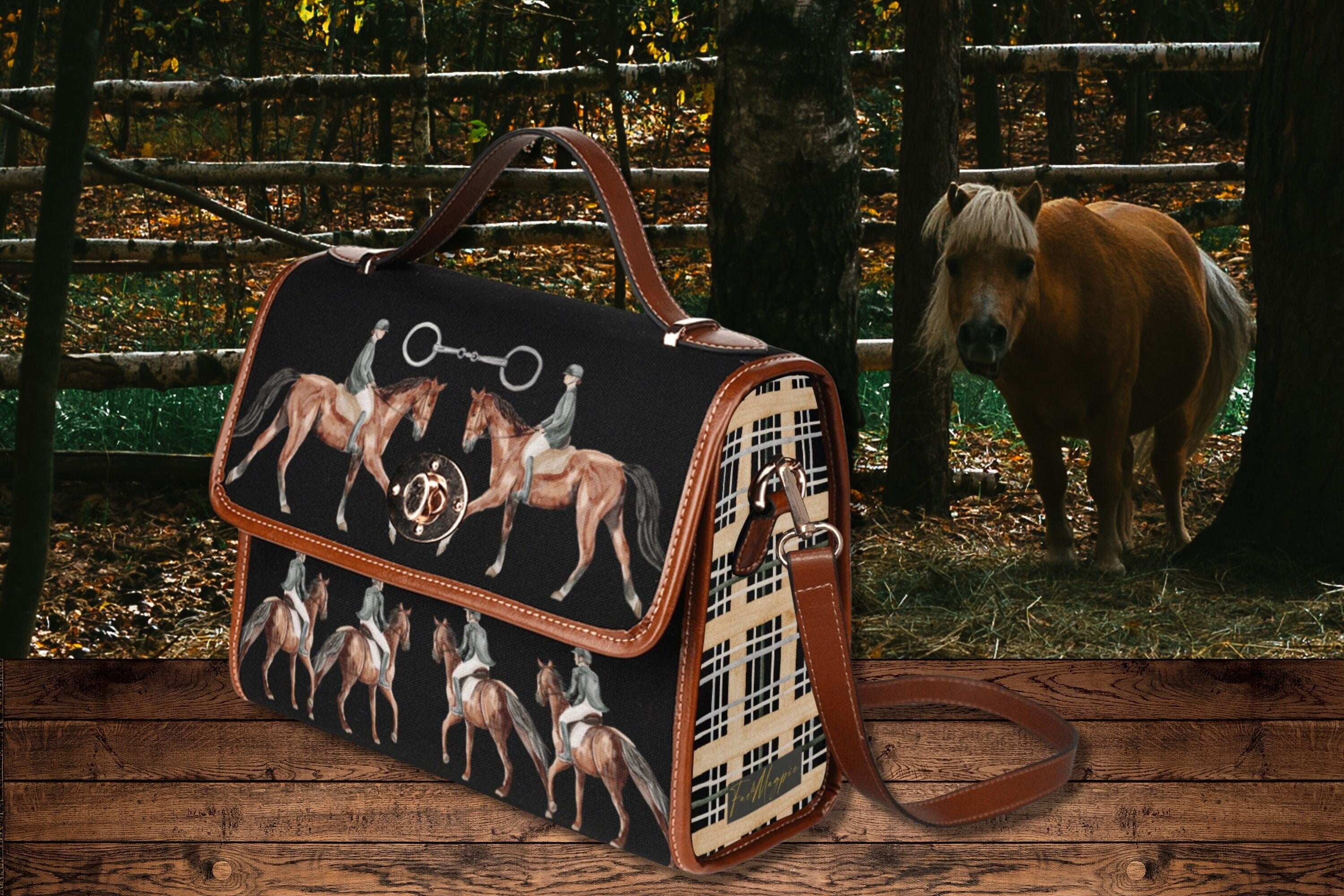 Equestrian Horses Satchel Bag