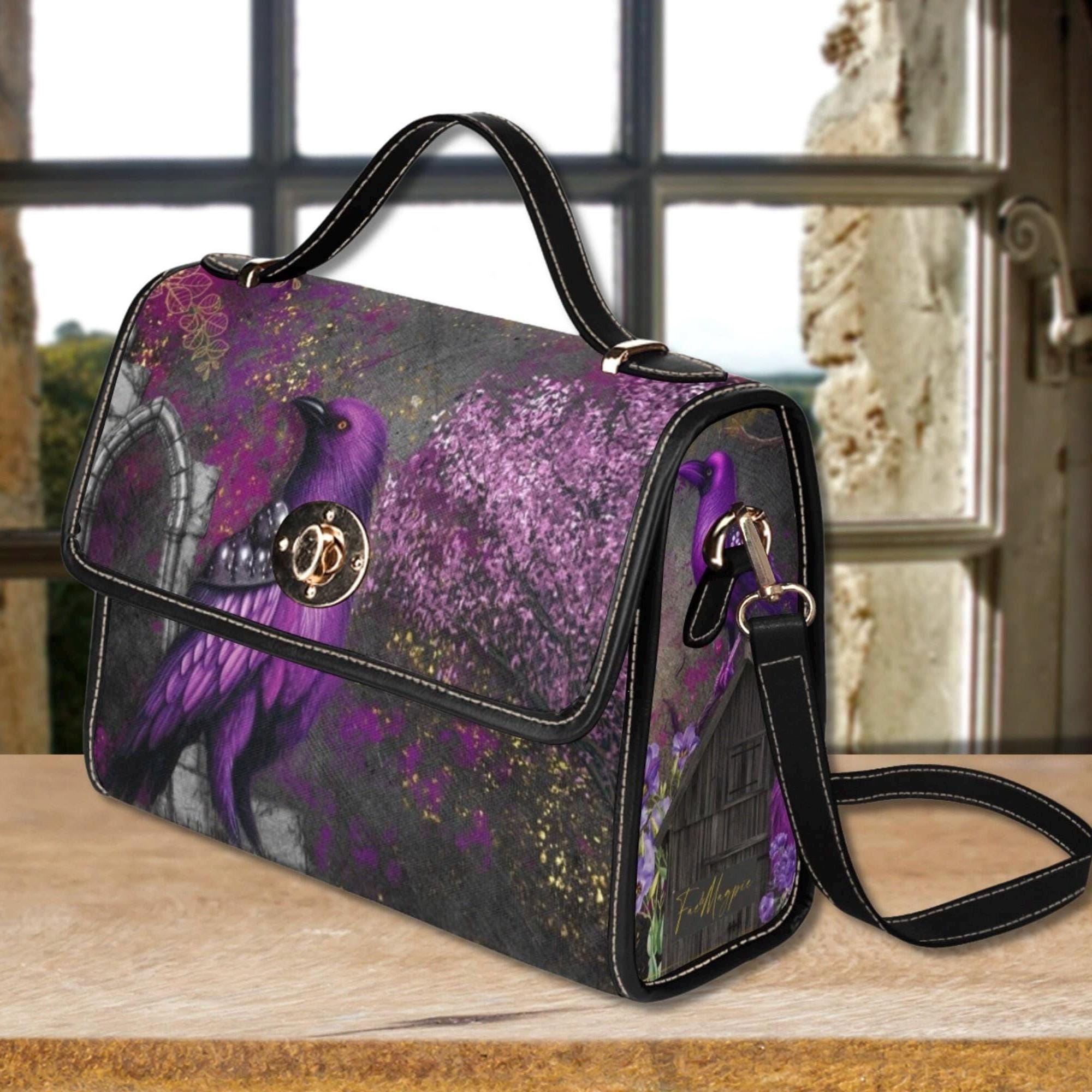 Midnight Crow Satchel Bag
