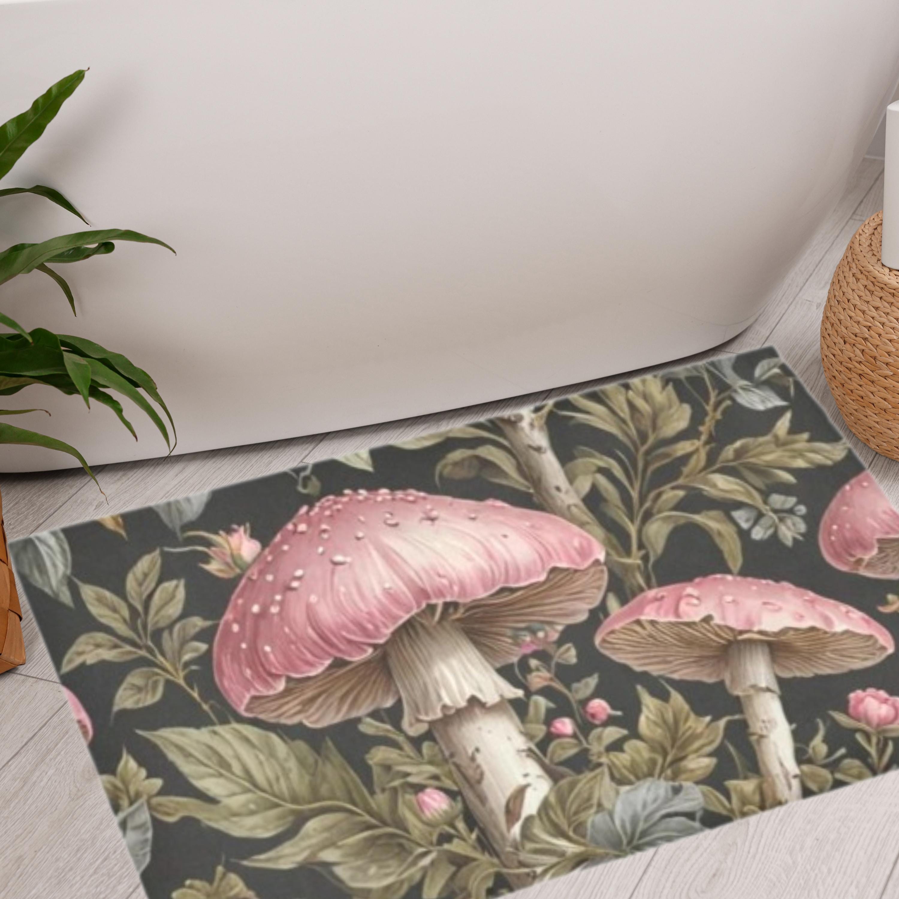 Pink Mushroom Shower Curtain