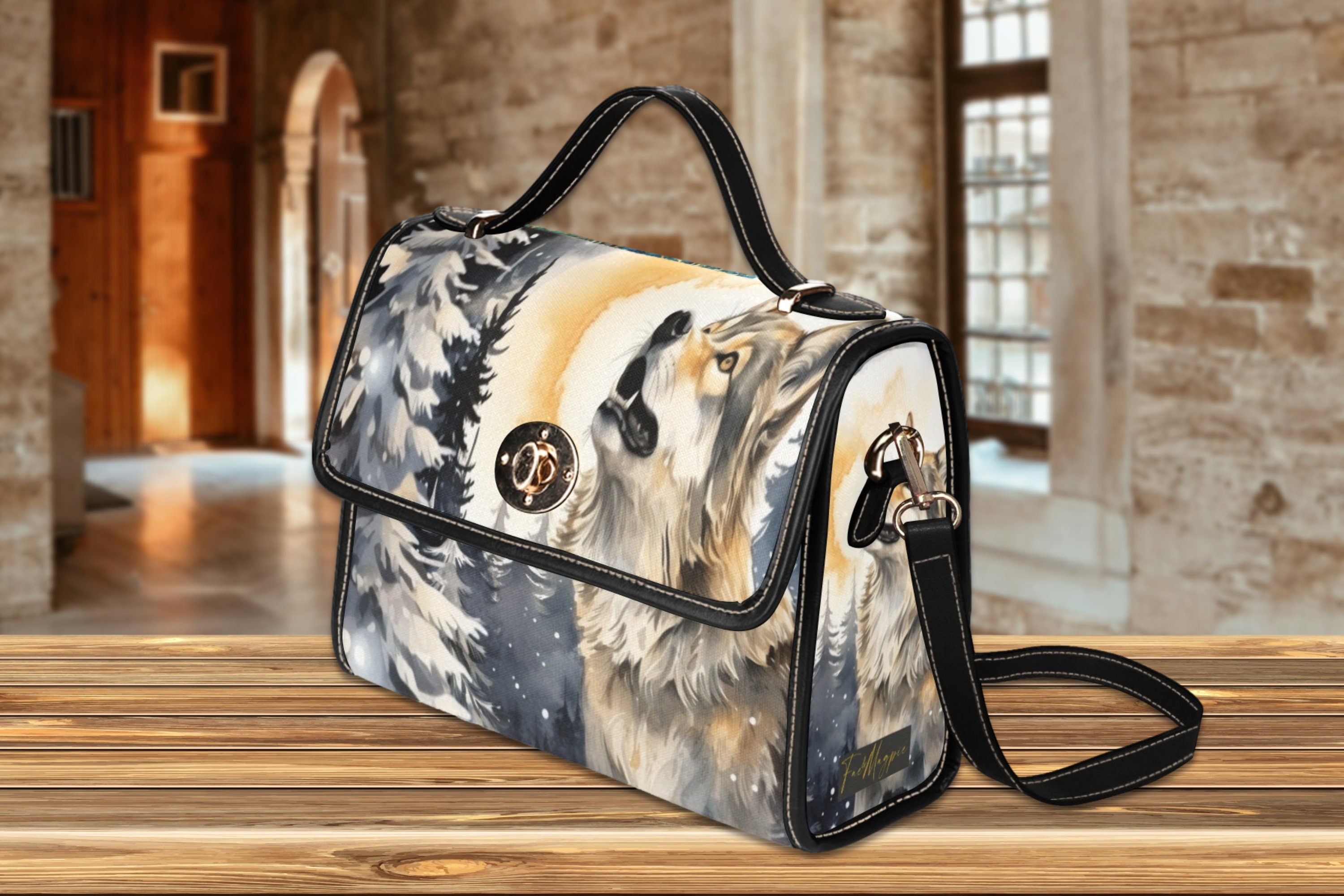 Wolf Satchel Bag