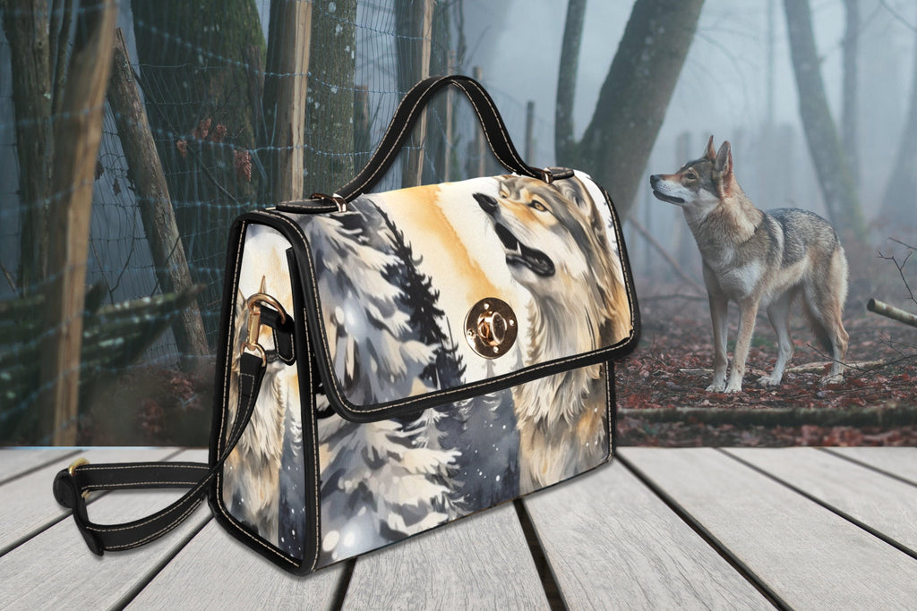 Wolf Satchel Bag