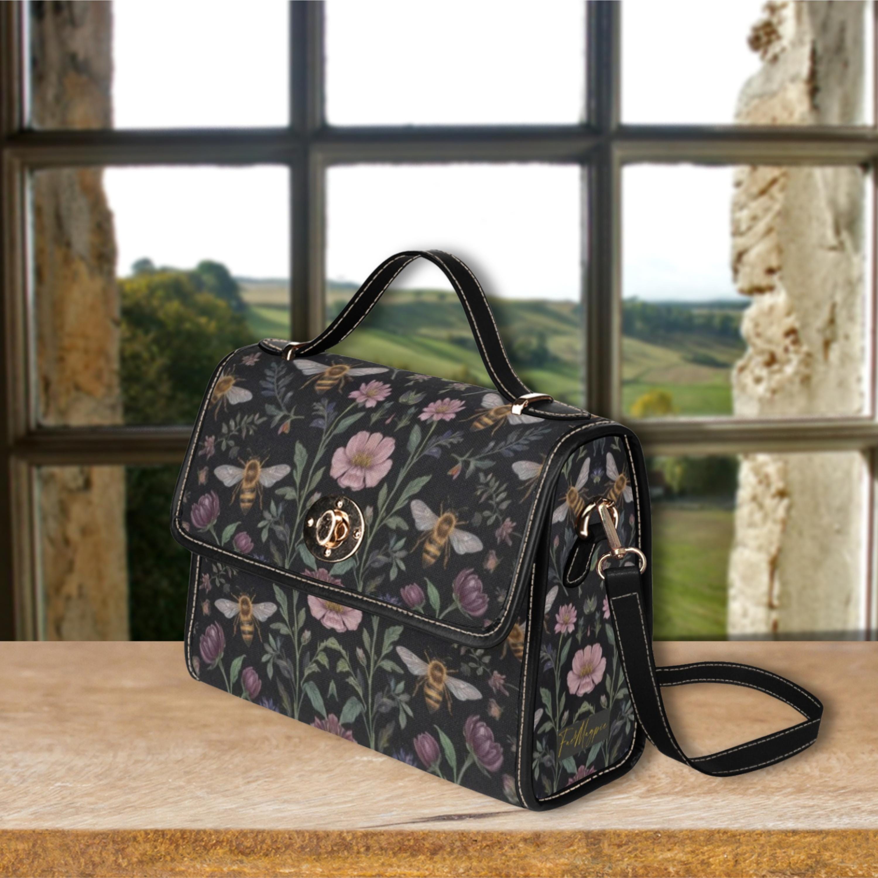 Floral Bees Satchel Bag
