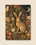 Hare and Owl Art Print