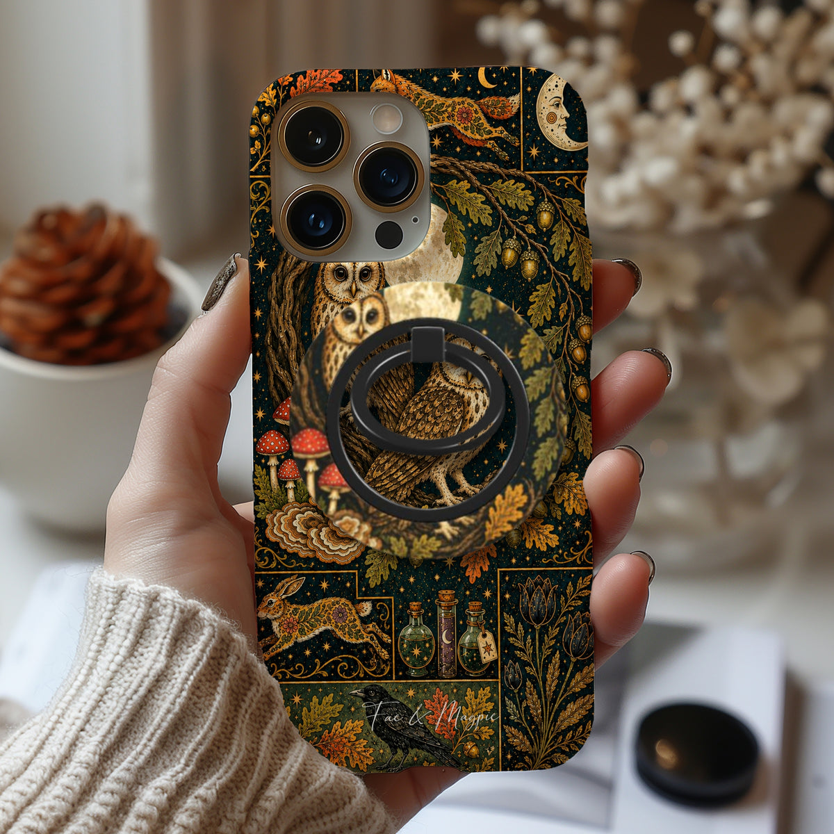 Owl Forest Magnetic Ring Holder