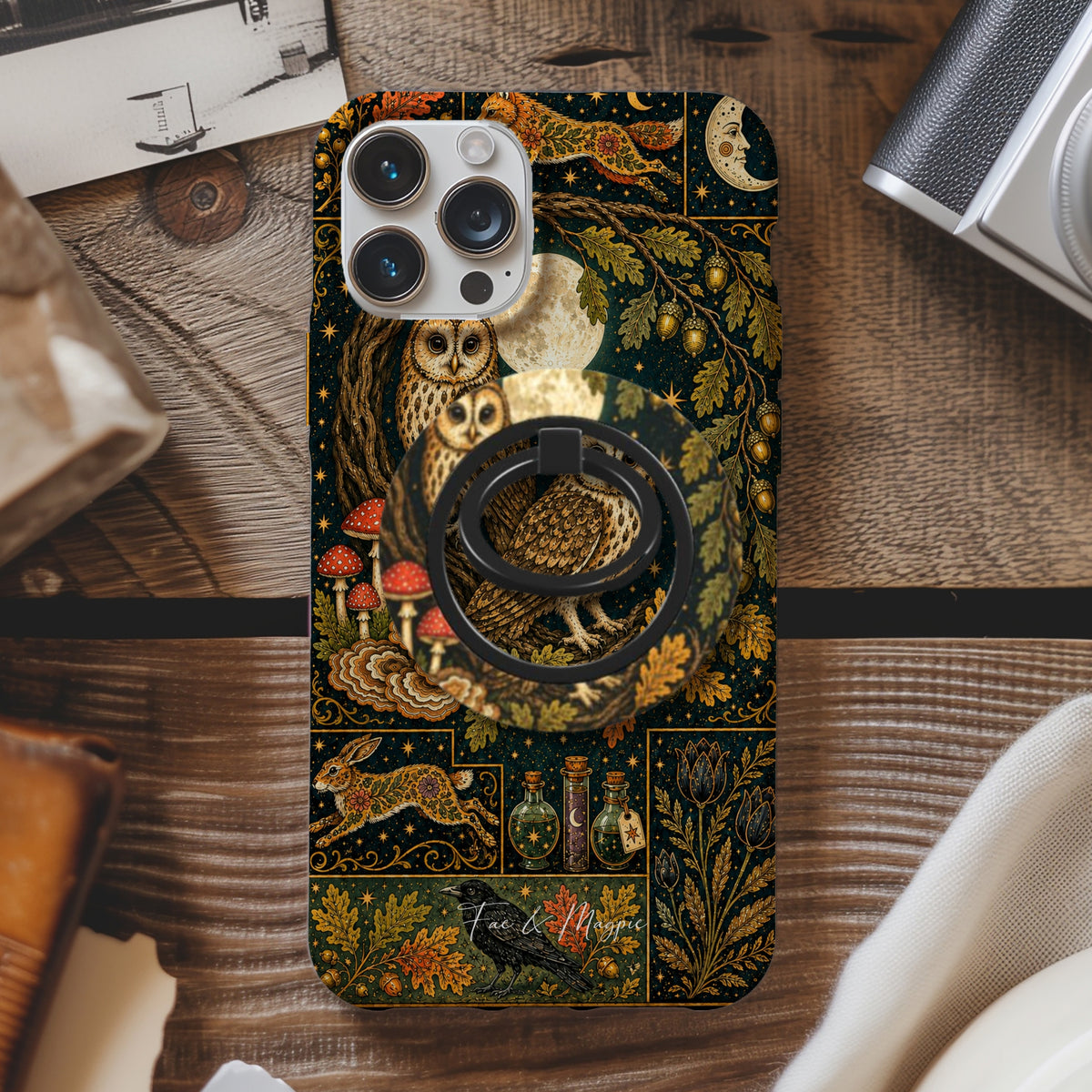 Owl Forest Magnetic Ring Holder