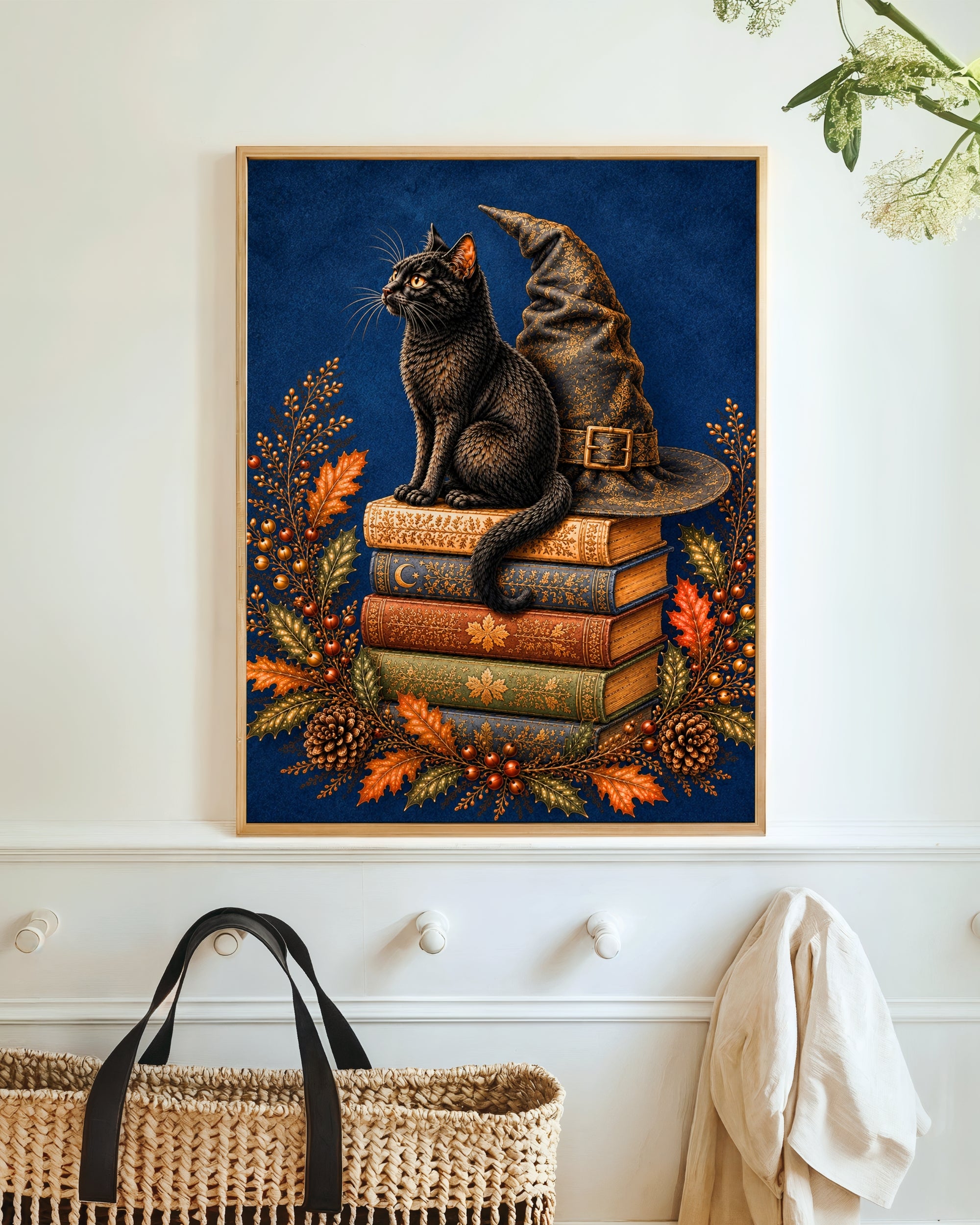 Witches Cat Art Print
