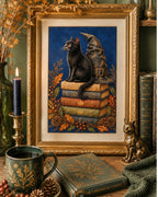Witches Cat Art Print